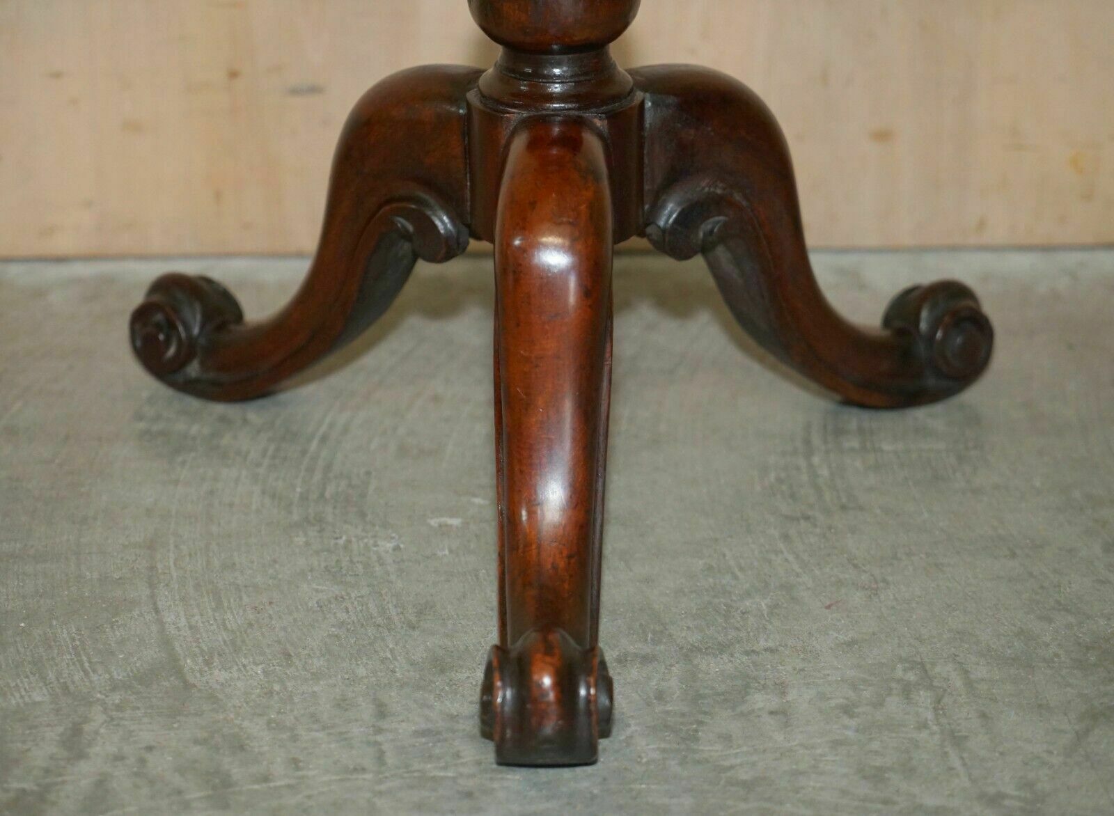 photo for sale Pair Of Restored Victorian Burr Walnut Tripod Side End Lamp Tables Circa 1860