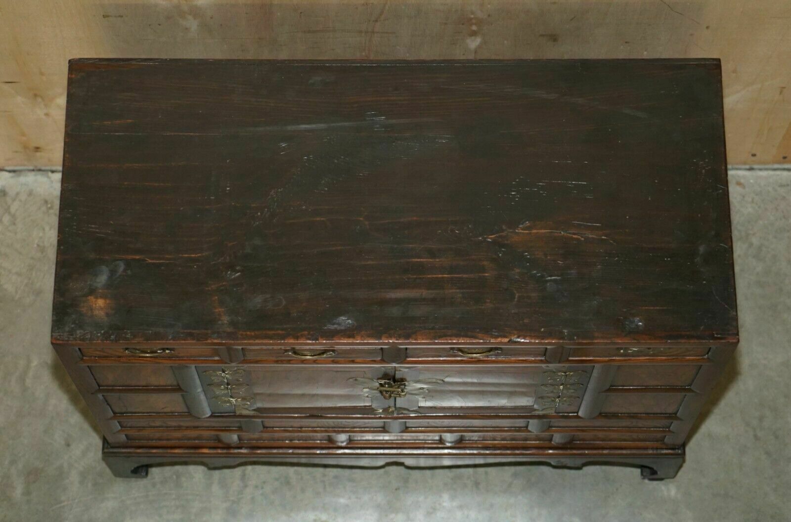Pair Of Vintage Circa 1950's Asian Korean Scholars Side Table Chests Inc Drawers photo vintage