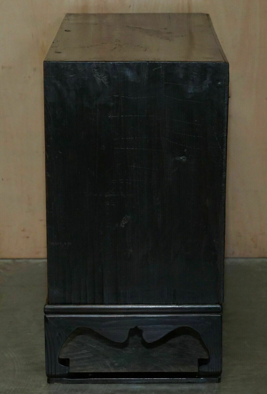 Furniture Pair Of Vintage Circa 1950's Asian Korean Scholars Side Table Chests Inc Drawers photo