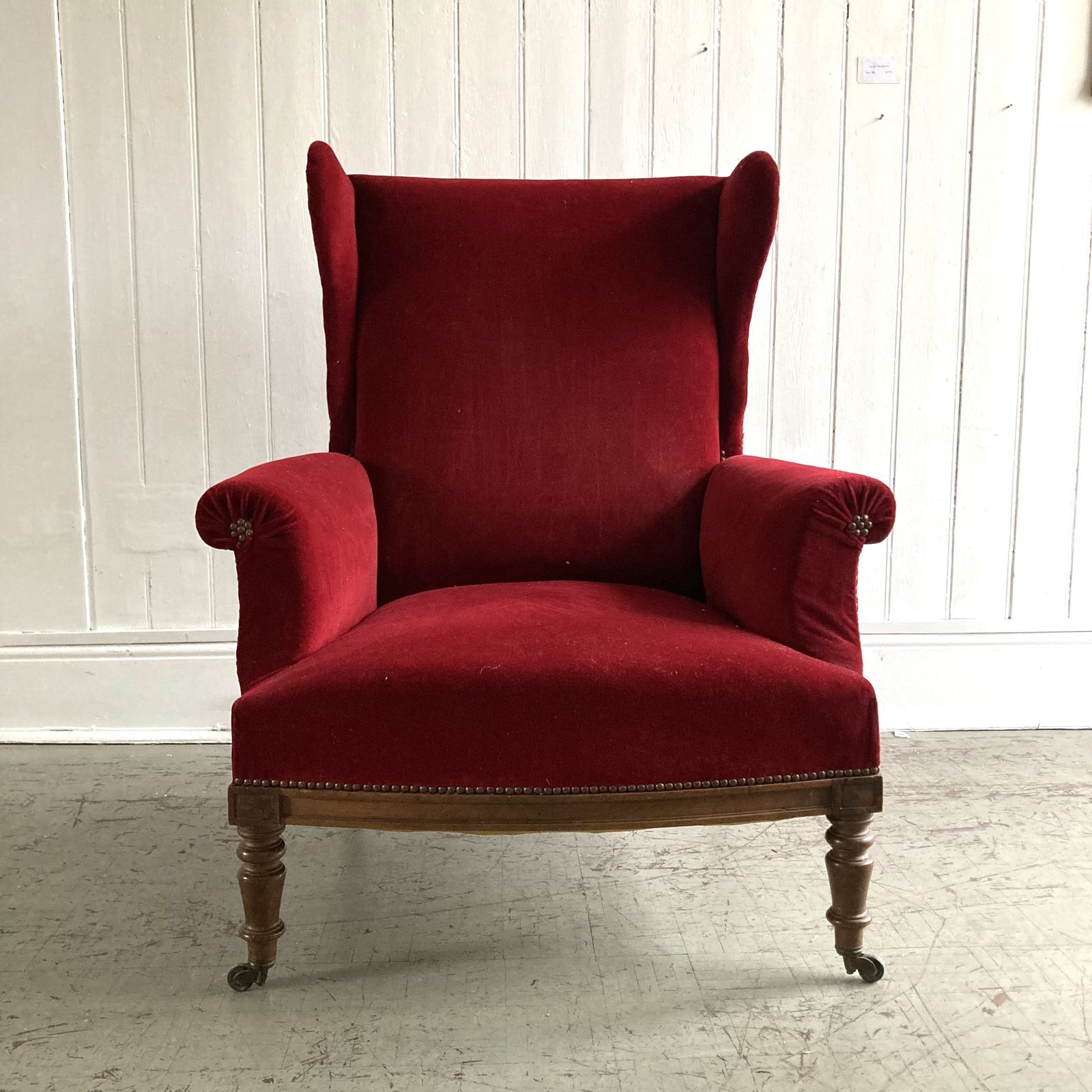 Large Wingback Armchair, 1800s photo 1100.0