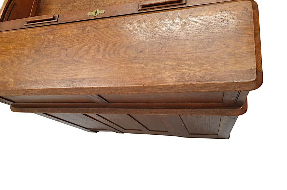photo furniture A Superb 1920s Oak Roll Top Desk