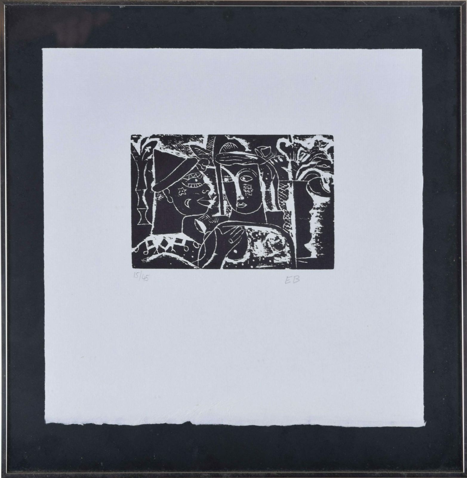 Café 1920s Woodcut By Edward Burra Modern British Art photo furniture