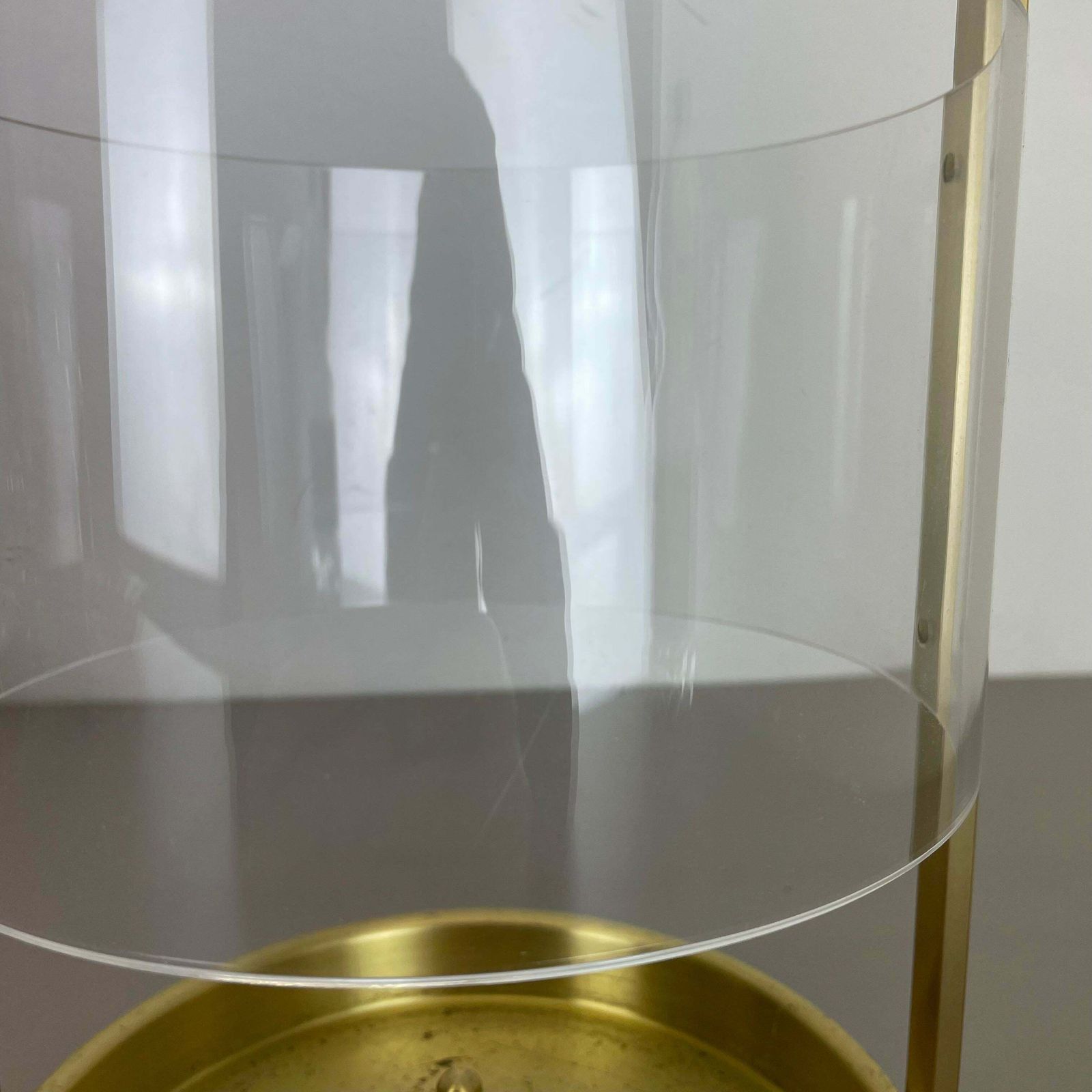 Original Hollywood Regency Solid Brass Acryl Glass Umbrella Stand, Italy, 1970s photo 1089.0