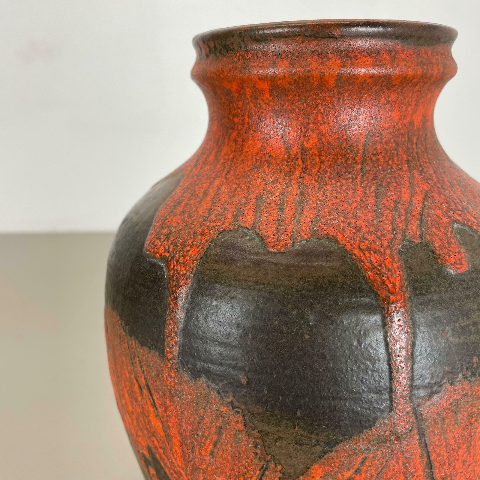 Home Decor Fat Lava Ceramic Pottery Vase Heinz Siery Carstens Tönnieshof, Germany, 1970s photo