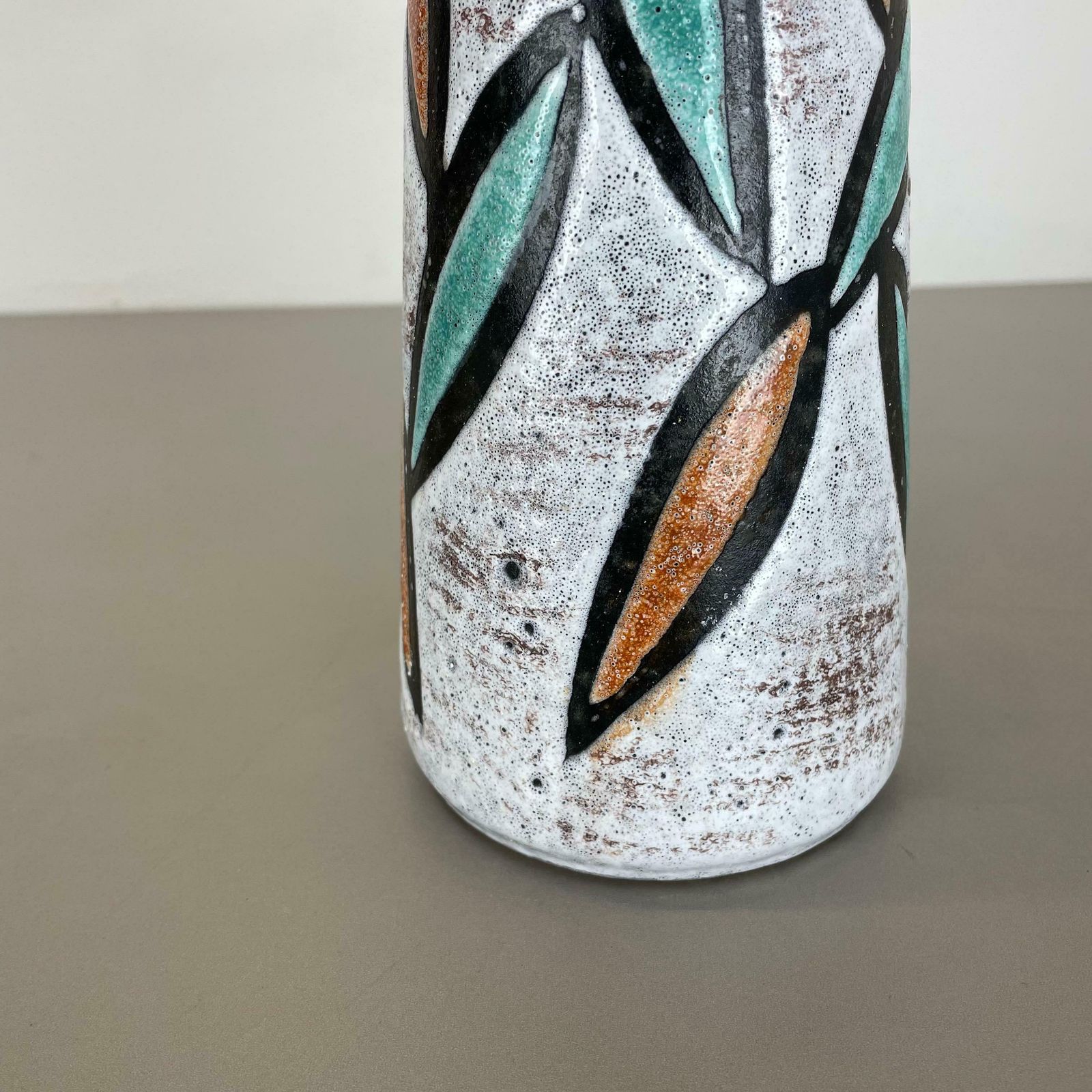 Fat Lava Multi Colour Floral Vase Scheurich Europ Linie Germany Wgp, 1970 photo buy