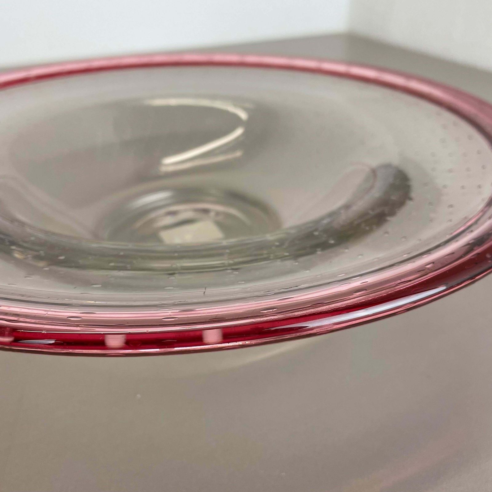 German Glass Bowl By Karl Wiedmann For Wmf, 1960s Baushaus Art Deco photo buy