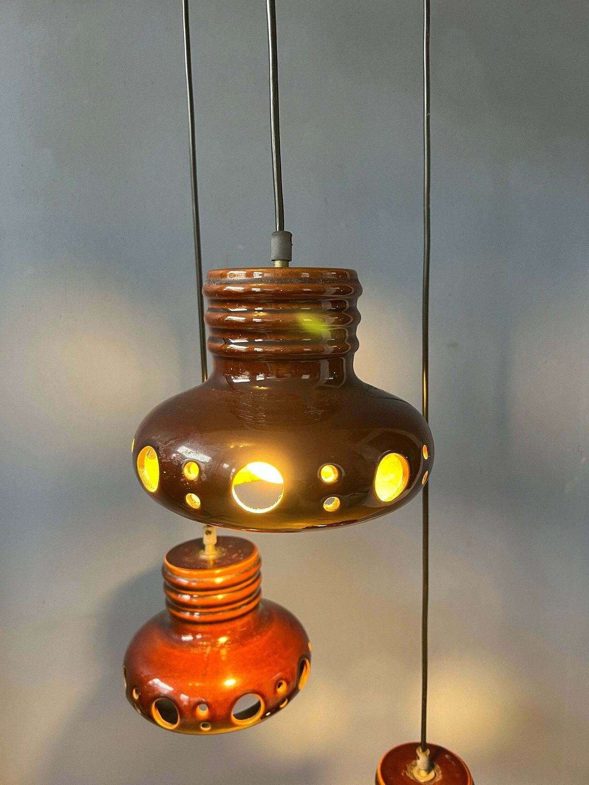 photo furniture West Germany Ceramic Cascade Chandelier / Pendant Light