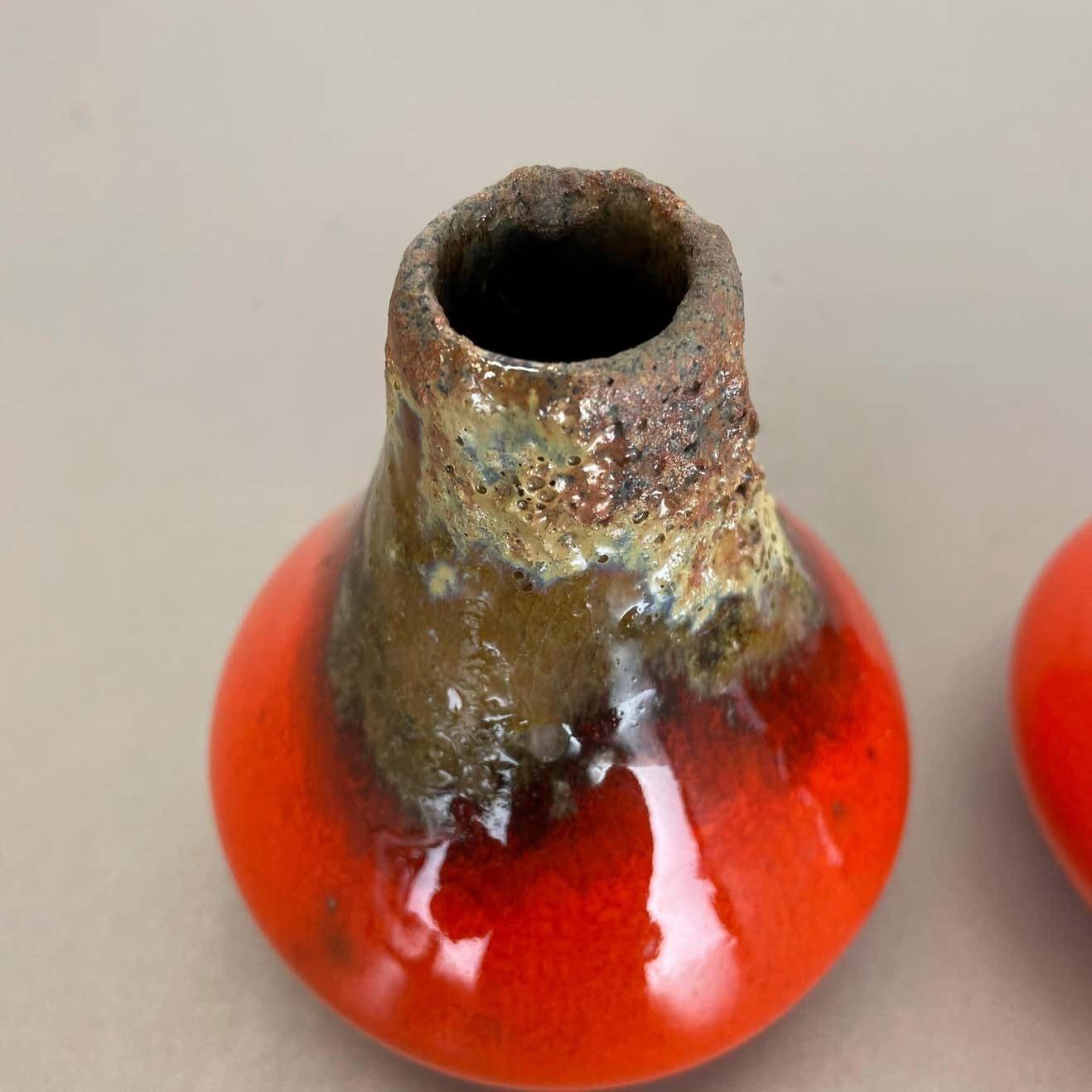 Set Of 3 Original 1970 Ceramic Studio Pottery Vase By Roth Ceramics, Germany photo 412.0