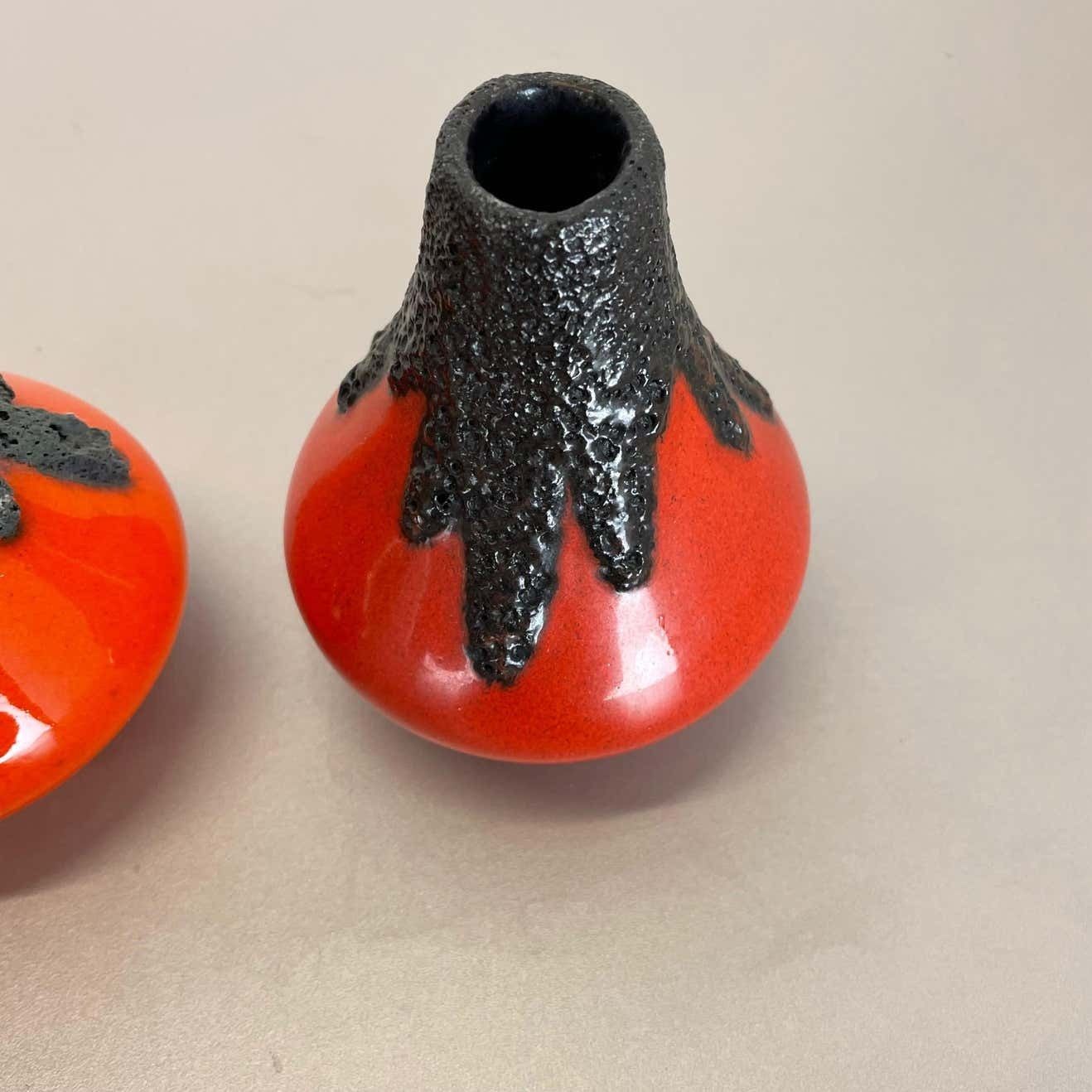 photo for sale Set Of 3 Original 1970 Ceramic Studio Pottery Vase By Roth Ceramics, Germany