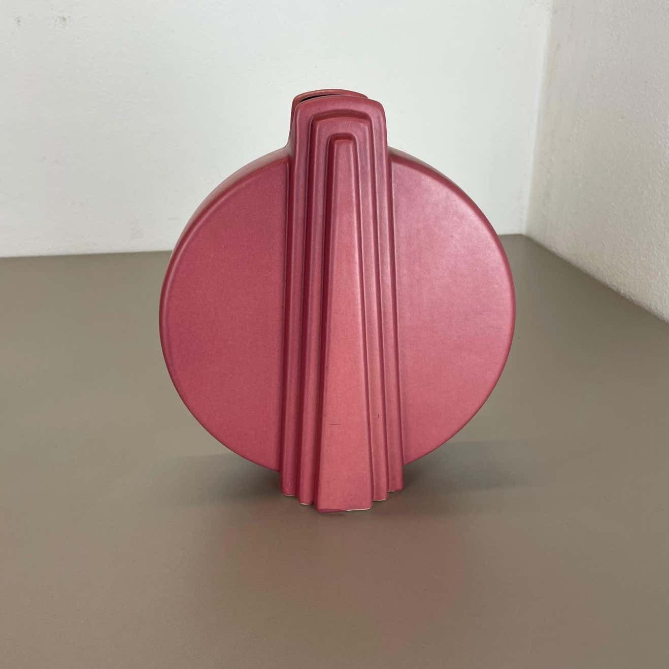 photo buy Super Rare Memphis Style Fat Lava Op Art Pottery Vase Bay Ceramics Germany 1980