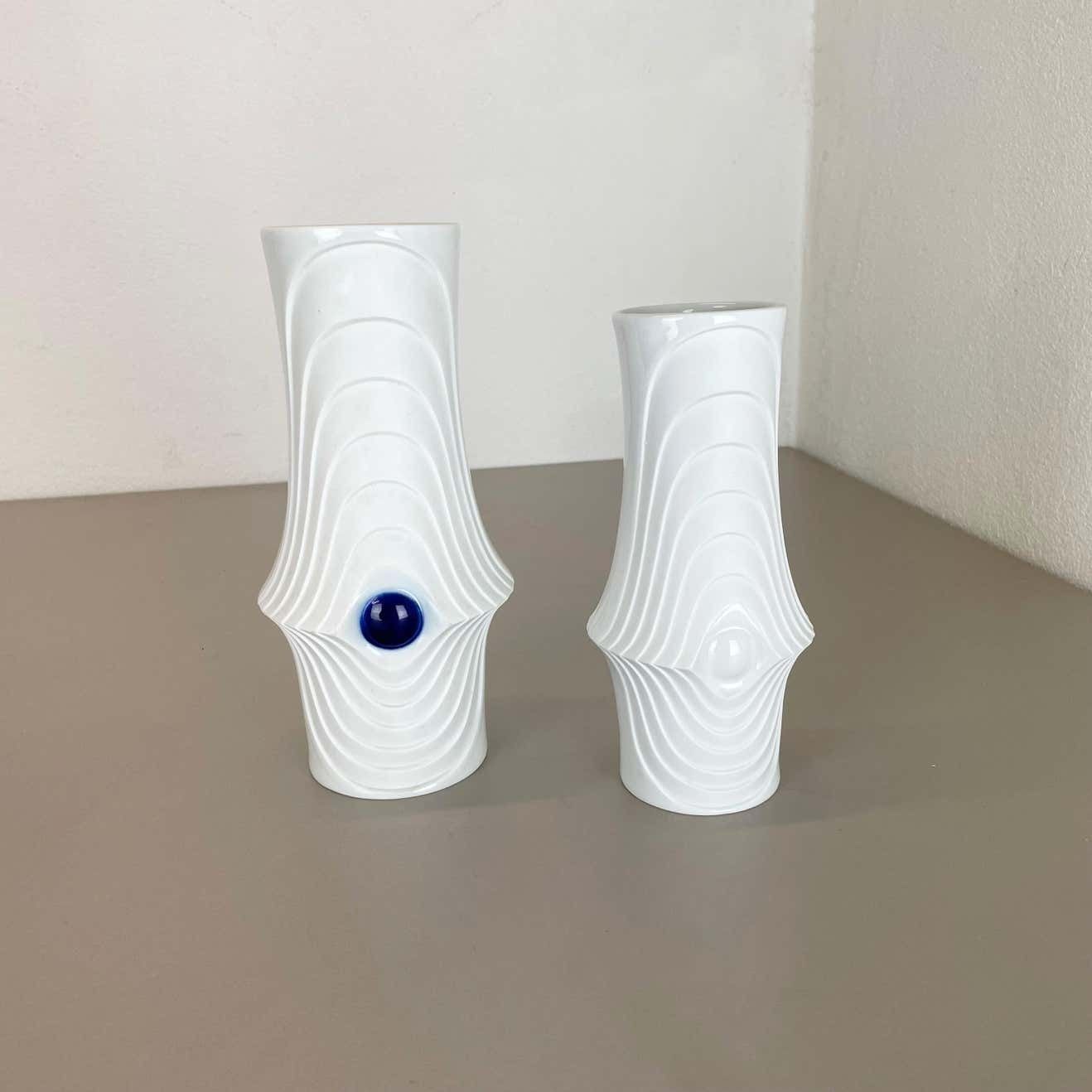 Set Of 2 Original Porcelain Op Art Vase Made By Royal Bavaria Kpm Germany, 1970s photo furniture