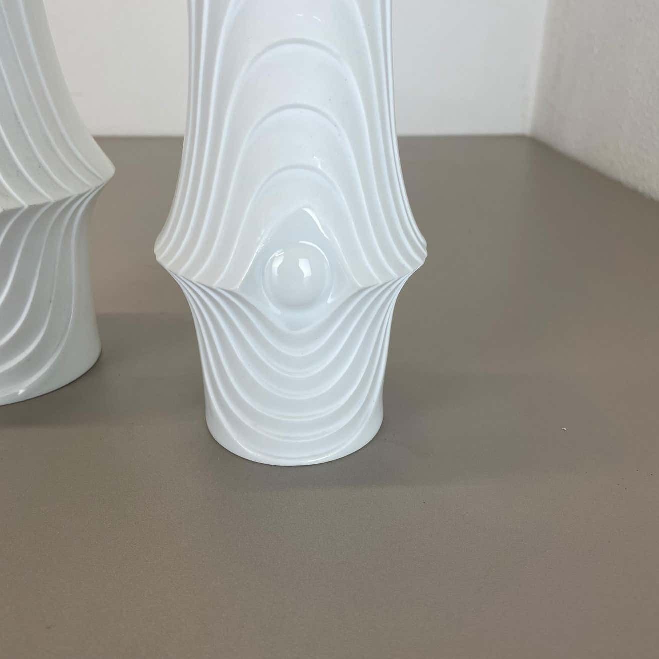photo furniture Set Of 2 Original Porcelain Op Art Vase Made By Royal Bavaria Kpm Germany, 1970s