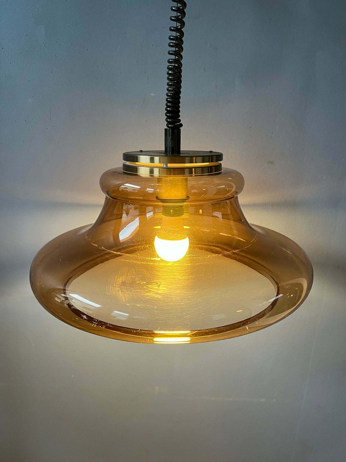 Space Age Hanglamp Van Herda / Vintage Mid Century Plafondlamp photo furniture