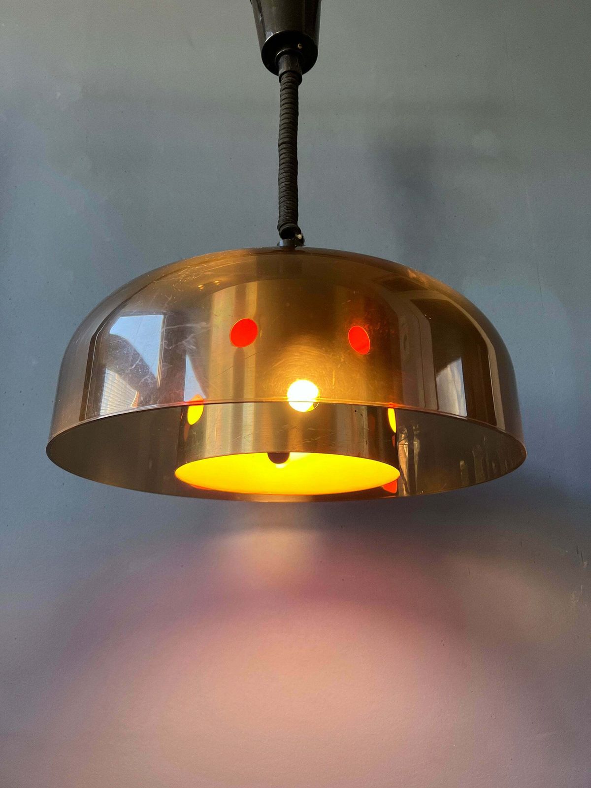 Mid Century Herda Space Age Lamp / Vintage Jaren 70 Hanglamp