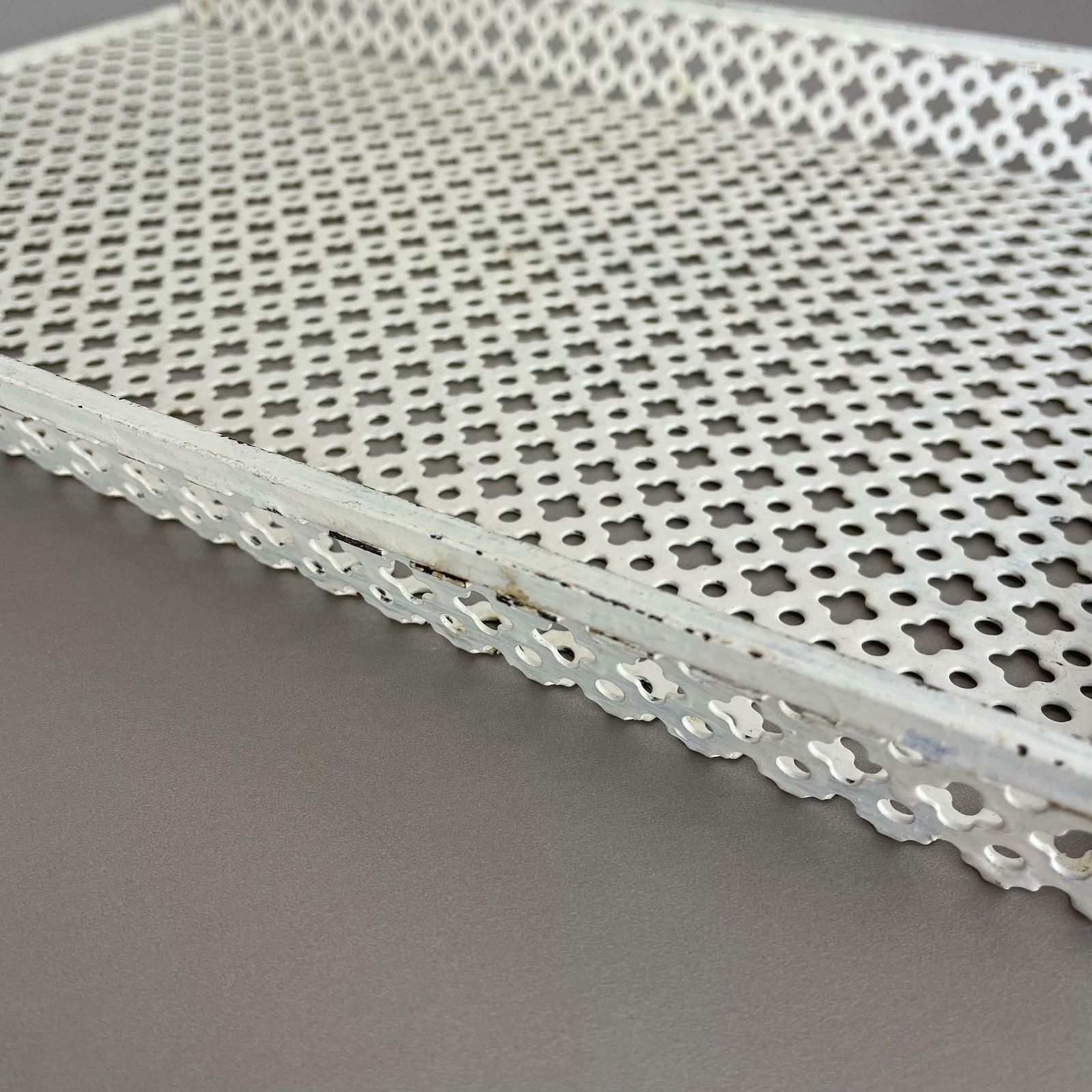 Original French Modernist Metal Tray Rigituelle By Mathieu Matégot 1950s photo Home Decor
