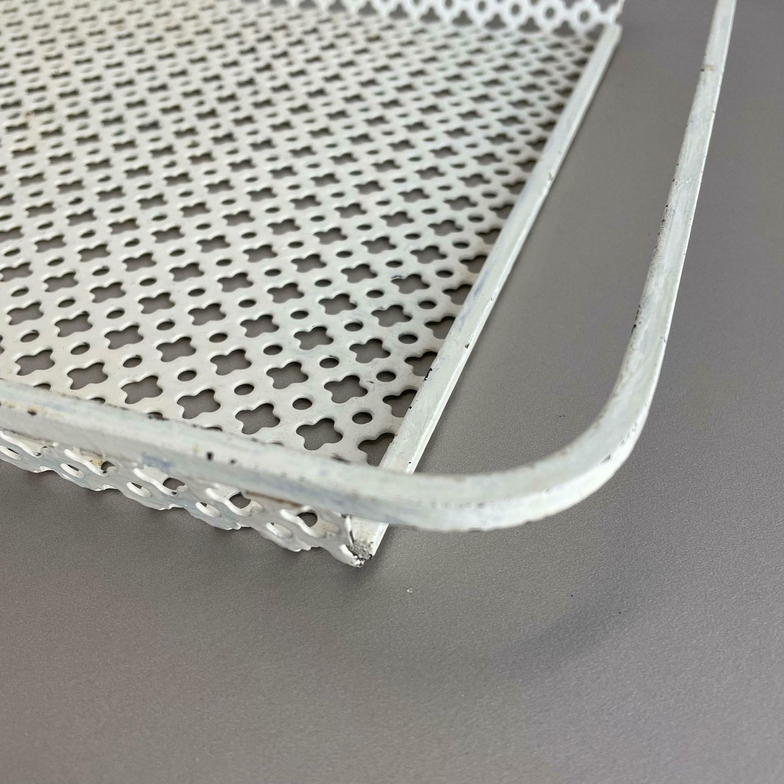 Original French Modernist Metal Tray Rigituelle By Mathieu Matégot 1950s photo 862.0