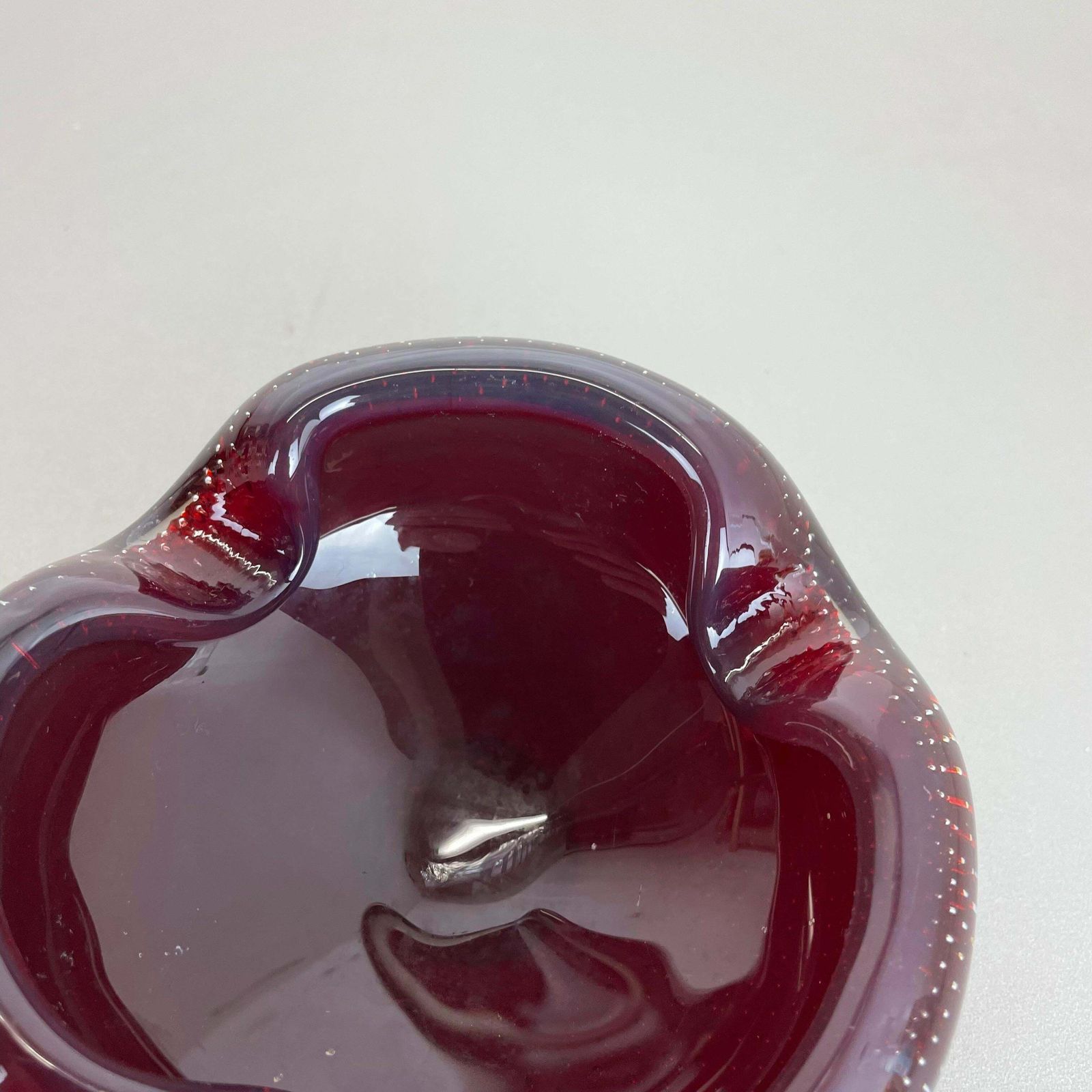 Red Bubble Murano Glass Bowl Shells Ashtray Element By Venini Italy 1970s No 2 photo Home Decor