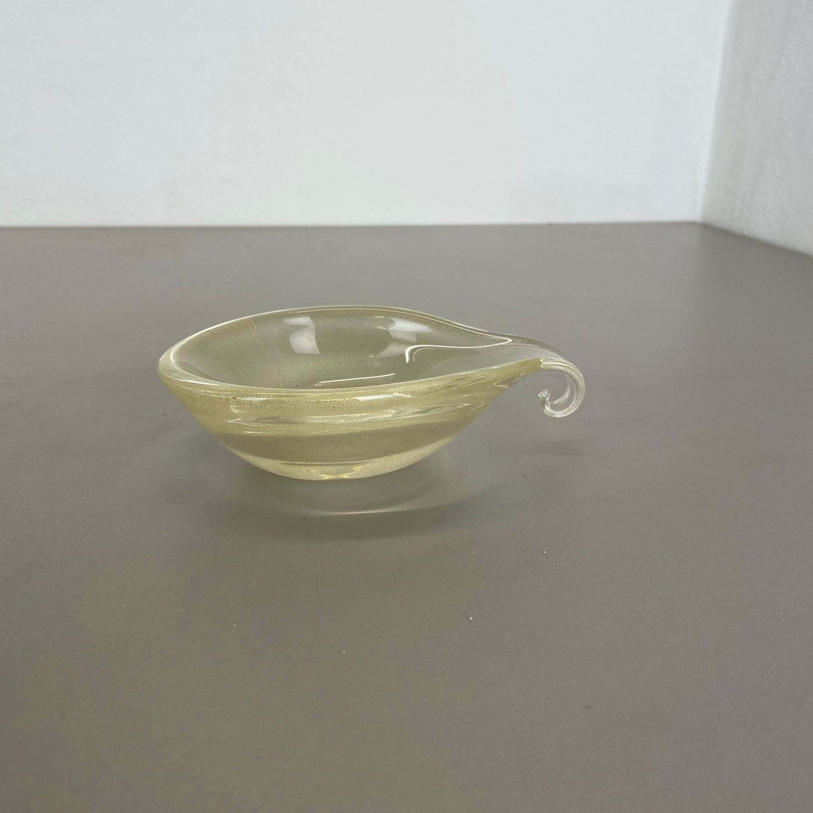 Glass Bowl Element Shell Ashtray Murano Bubble By Barovier And Toso Italy 1970s photo furniture