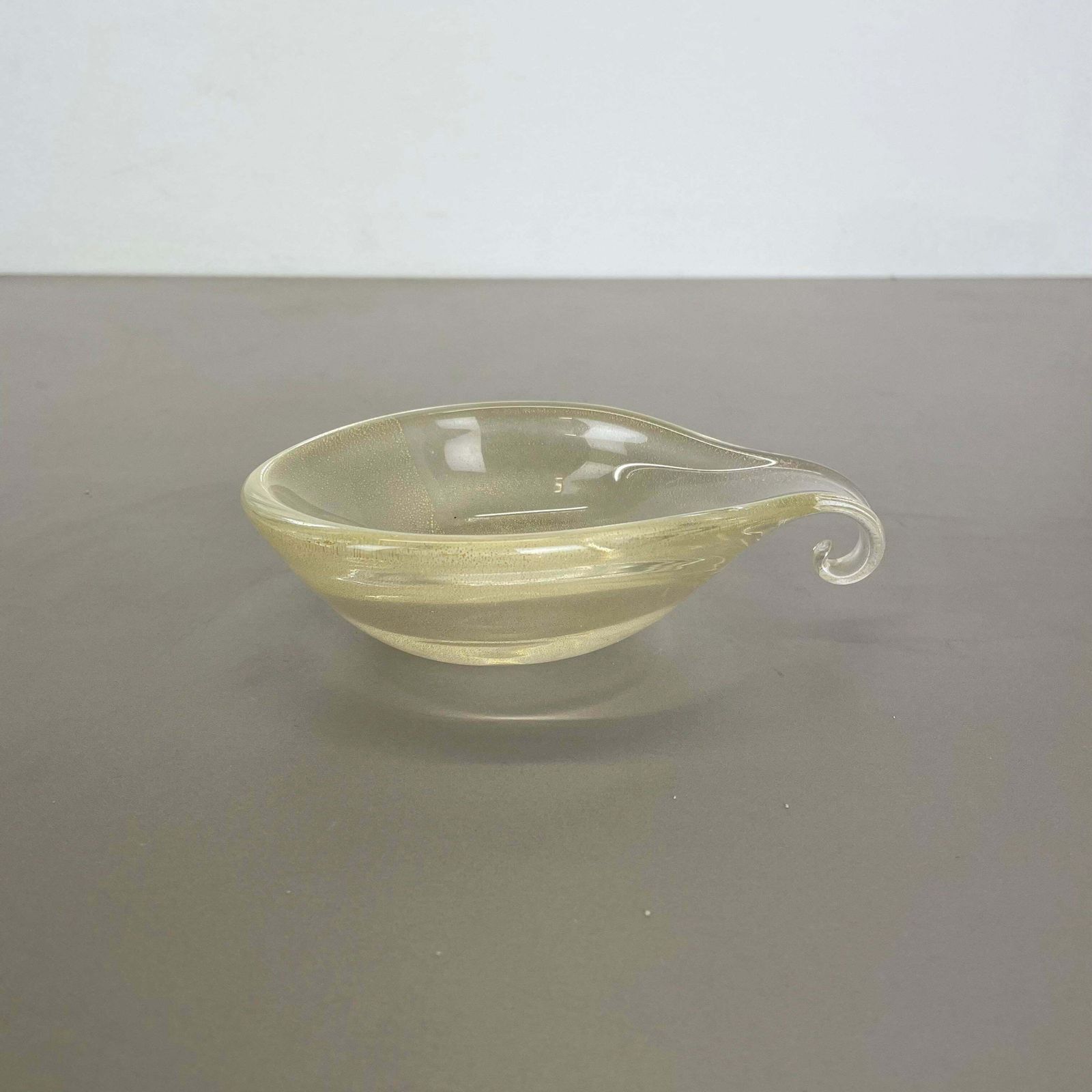 Glass Bowl Element Shell Ashtray Murano Bubble By Barovier And Toso Italy 1970s photo for sale