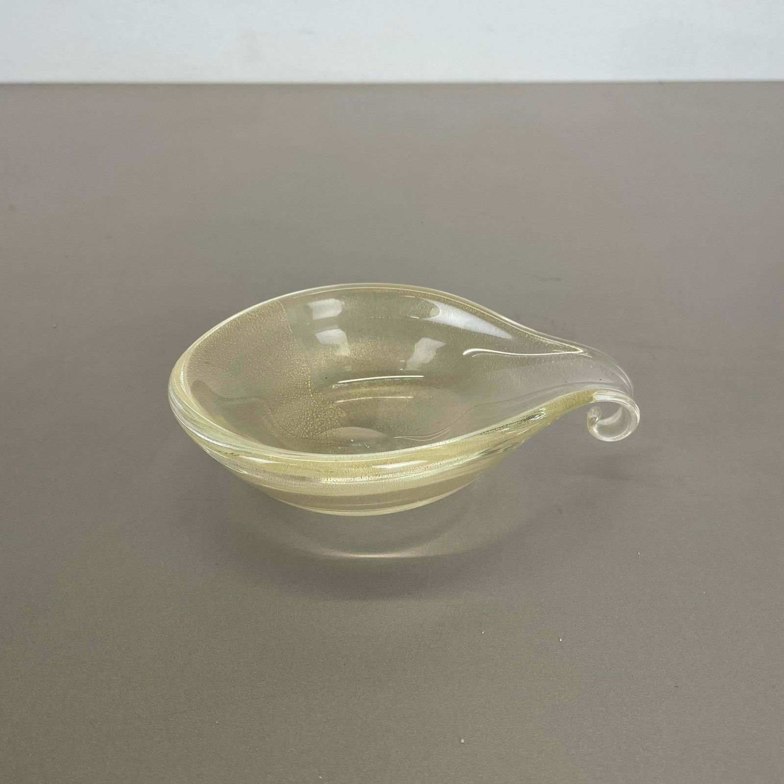 Glass Bowl Element Shell Ashtray Murano Bubble By Barovier And Toso Italy 1970s photo Home Decor