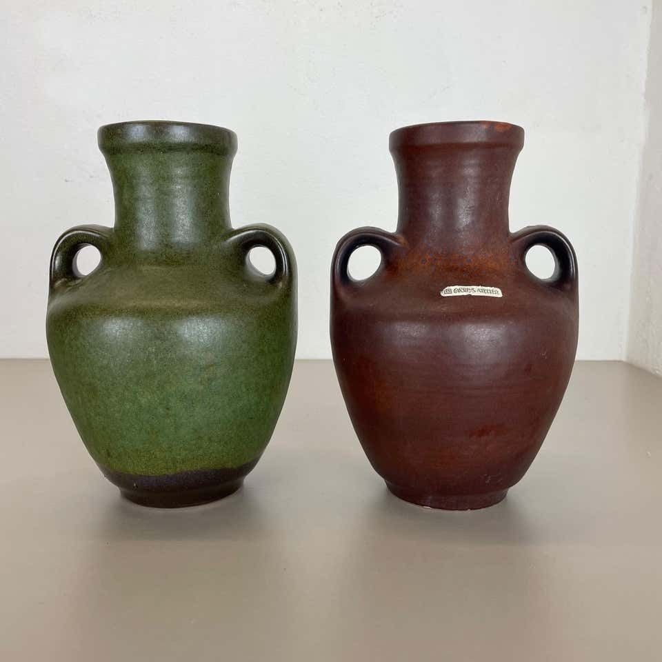 Set Of 2 Ceramic Pottery Vase Heinz Siery Carstens Tönnieshof, Germany, 1970s photo Home Decor