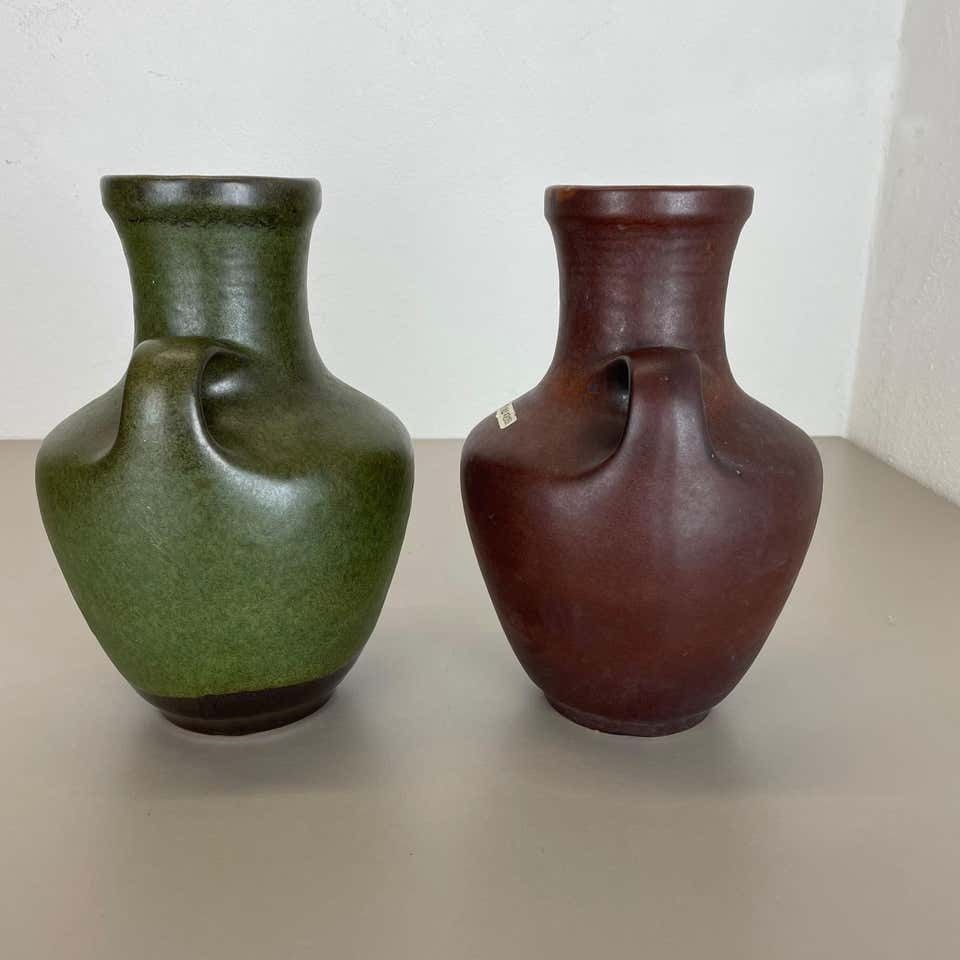 photo vinterior Set Of 2 Ceramic Pottery Vase Heinz Siery Carstens Tönnieshof, Germany, 1970s