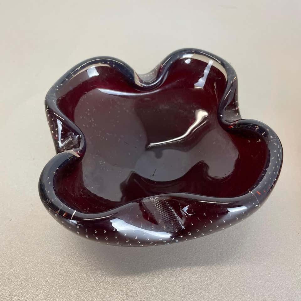 Set Of 2 Murano Glass Bowl Shells Ashtray Element By Venini, Italy, 1970s photo 591.0
