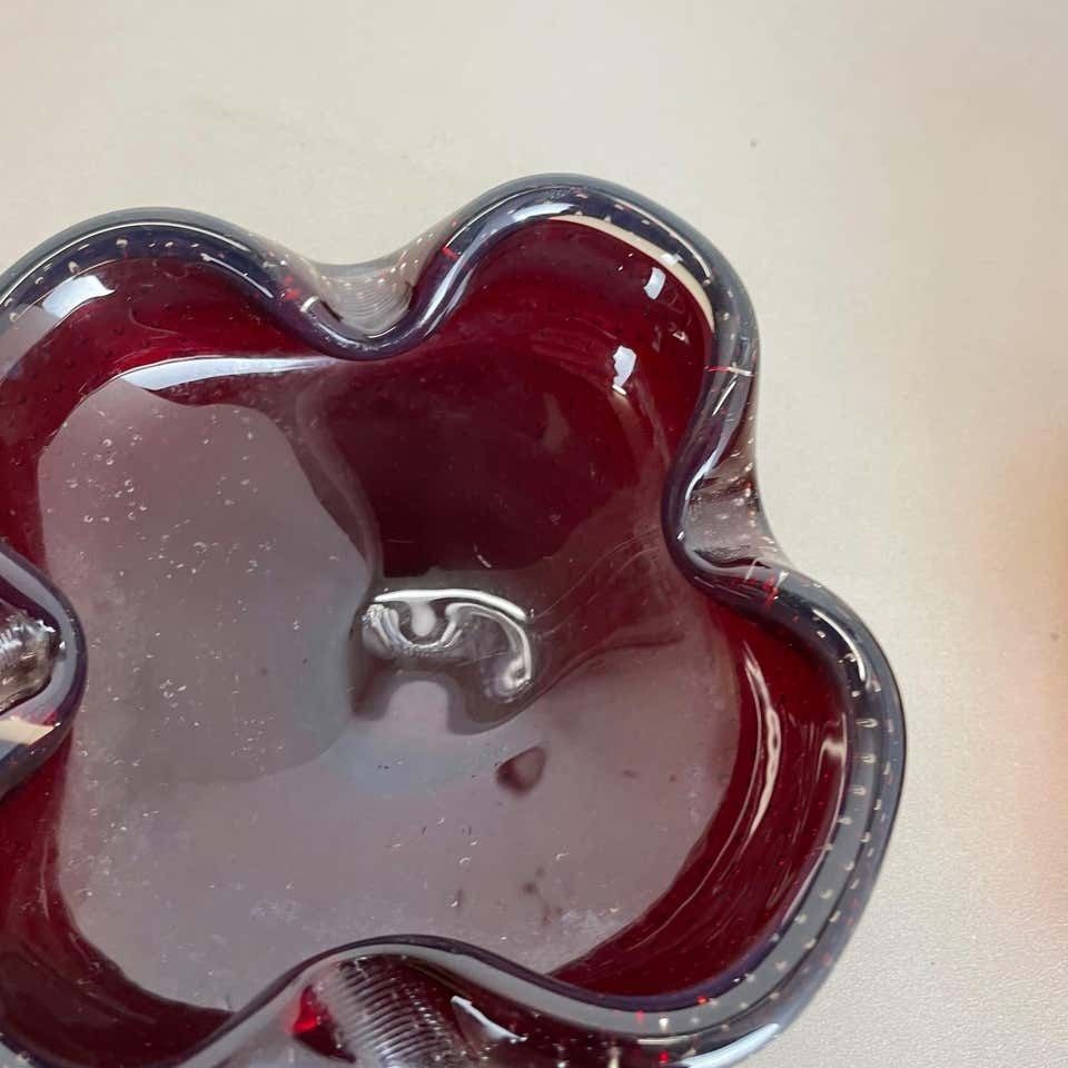 Set Of 2 Murano Glass Bowl Shells Ashtray Element By Venini, Italy, 1970s photo buy