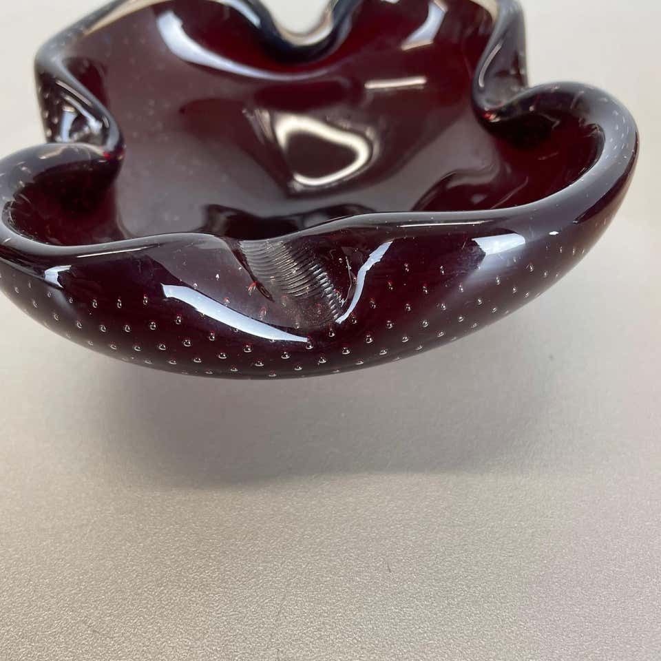 photo furniture Set Of 2 Murano Glass Bowl Shells Ashtray Element By Venini, Italy, 1970s