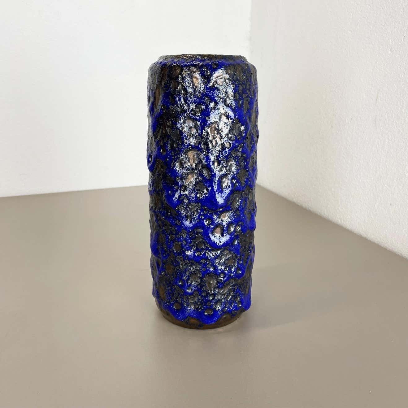 Rare Super Color Crusty Fat Lava Multi Color Vase Scheurich, Germany Wgp, 1970s photo furniture