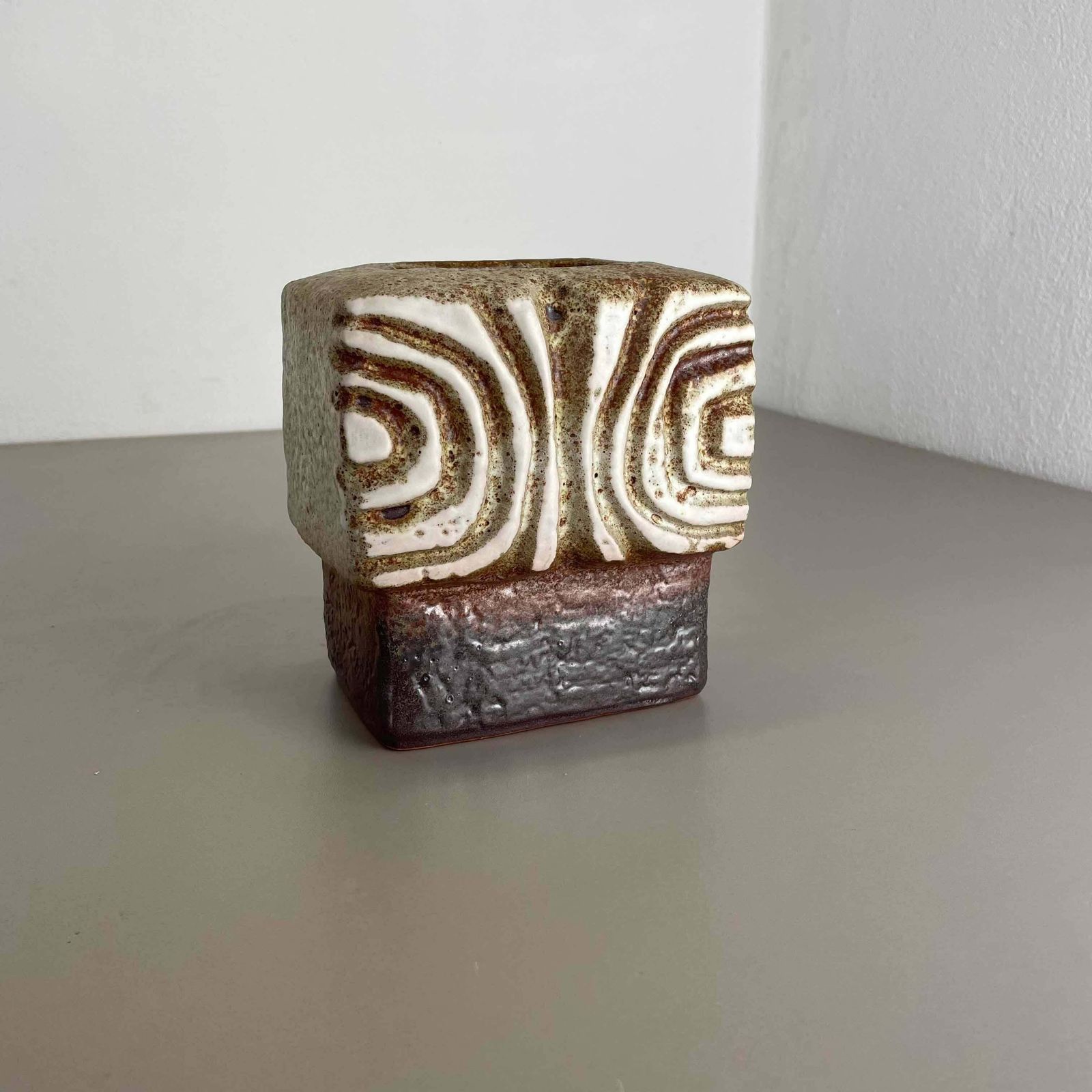 Fat Lava Ceramic Pottery Vase Heinz Siery Carstens Tönnieshof Germany 1970s photo for sale