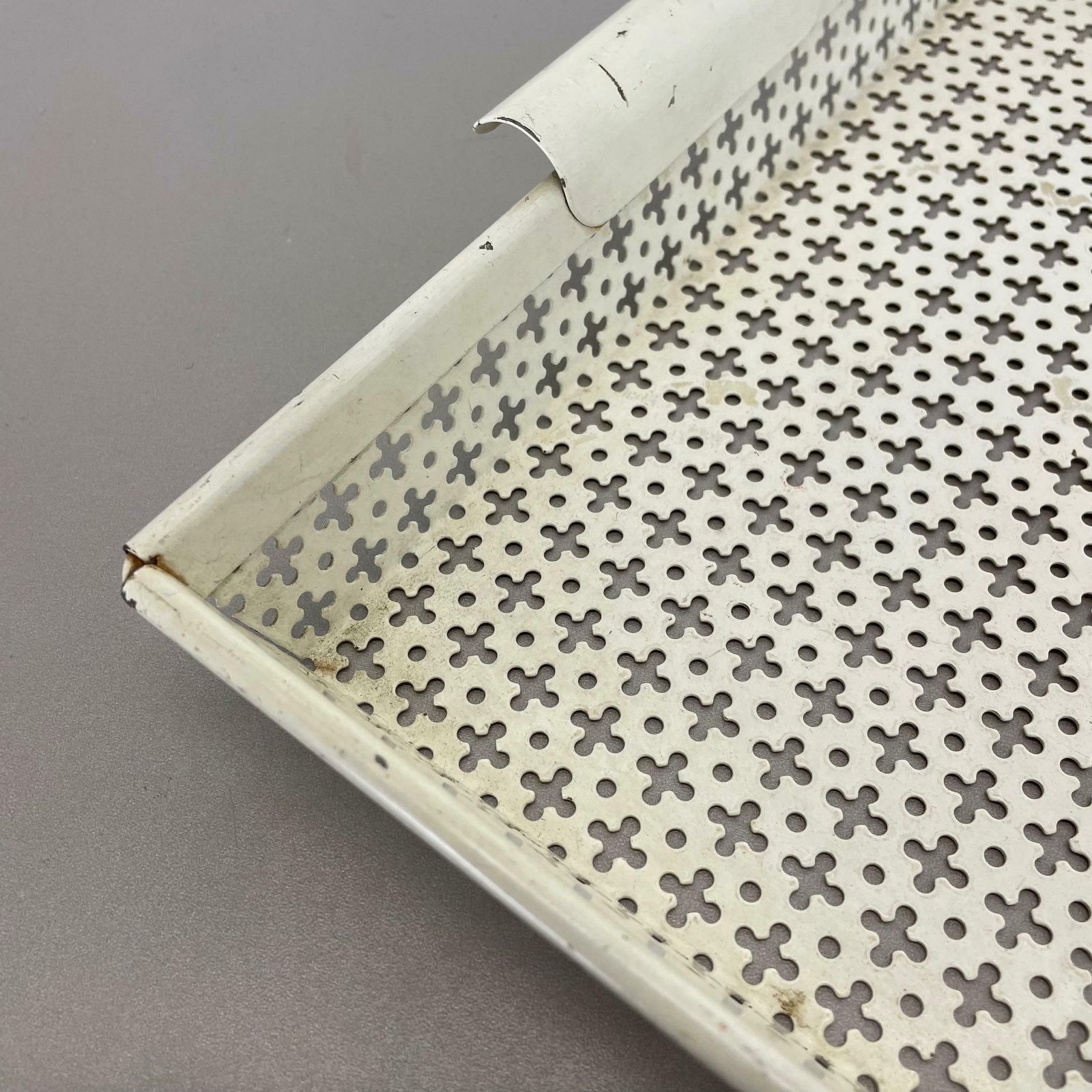 Original French Modernist Metal Tray Rigituelle By Mathieu Matégot 1950s photo Home Decor
