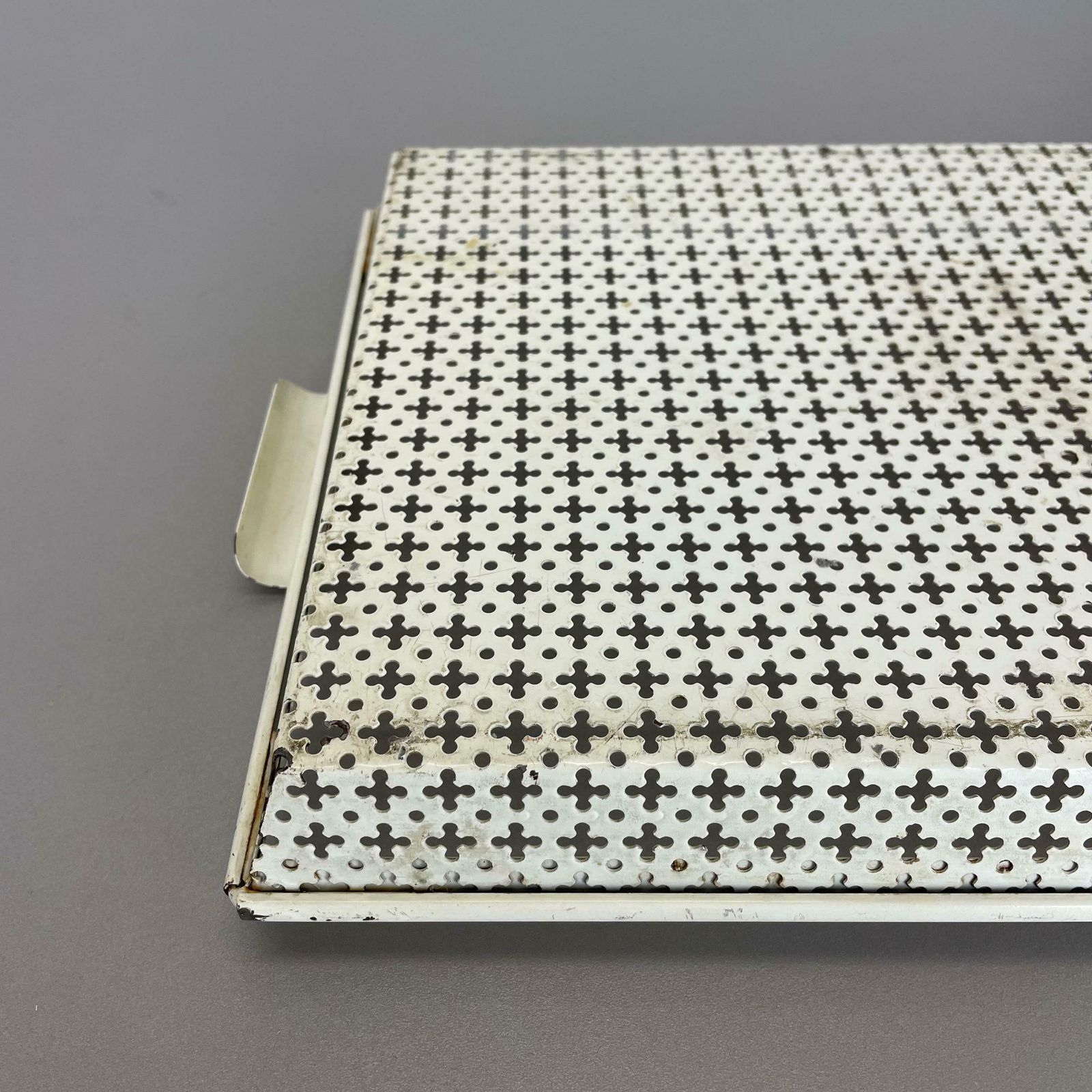 photo buy Original French Modernist Metal Tray Rigituelle By Mathieu Matégot 1950s