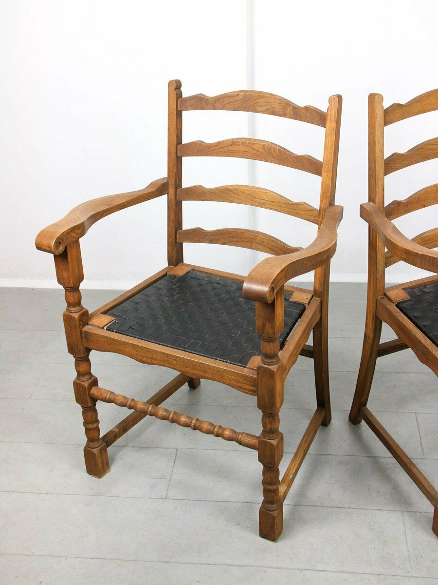 Vintage Medieval Chairs In Oak, Set Of 4 photo furniture