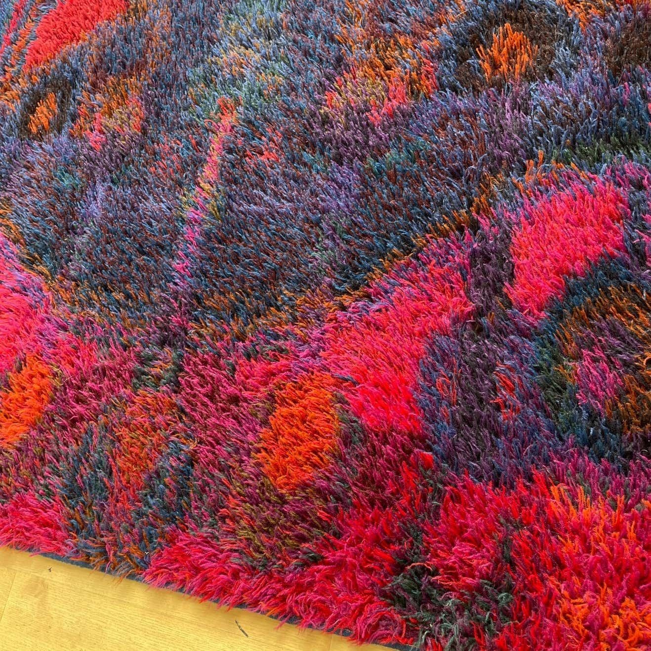 3115.0 Original Scandinavian Rya Rug By Oili Mäki For Finnrya Oy Ab, Finland photo