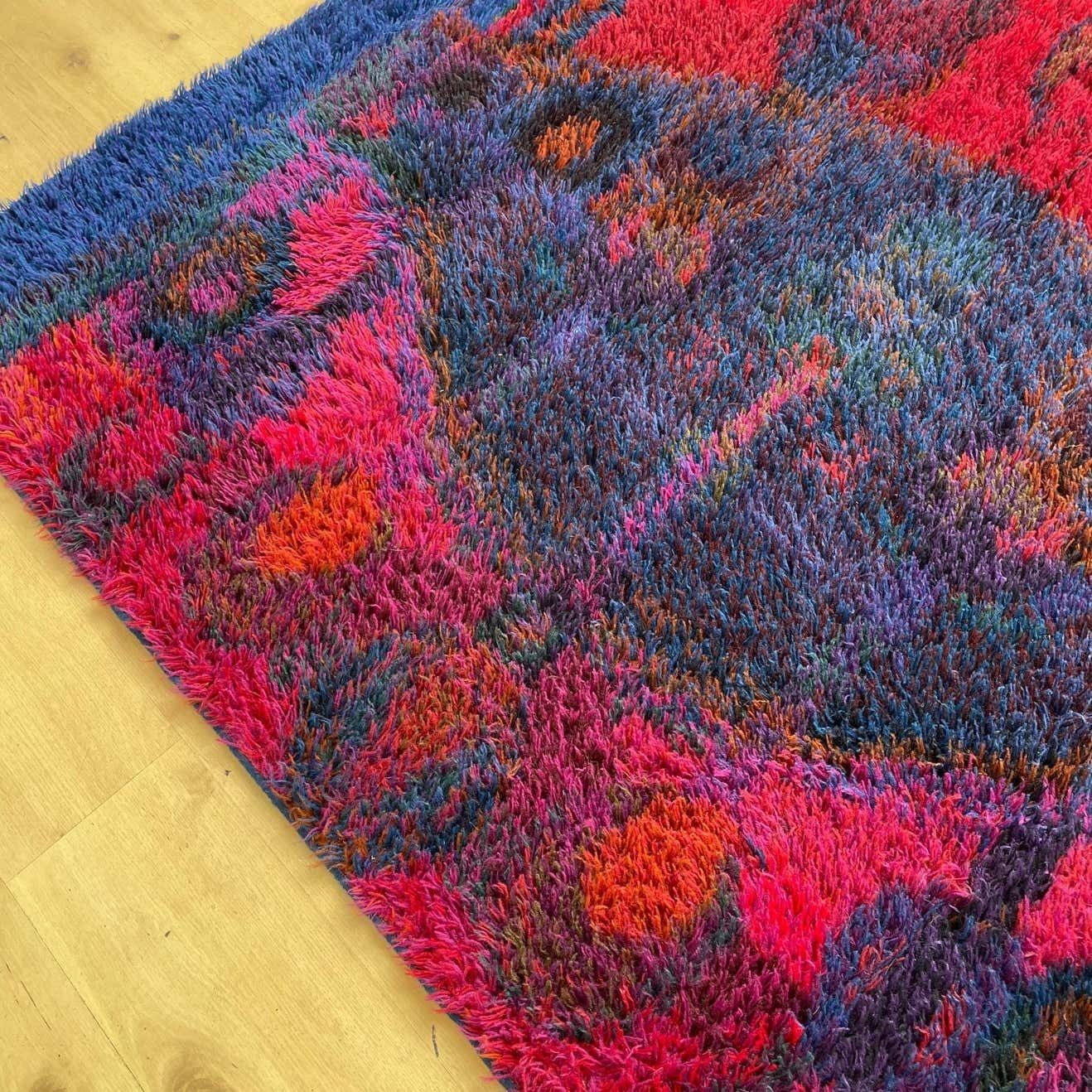 photo vinterior Original Scandinavian Rya Rug By Oili Mäki For Finnrya Oy Ab, Finland