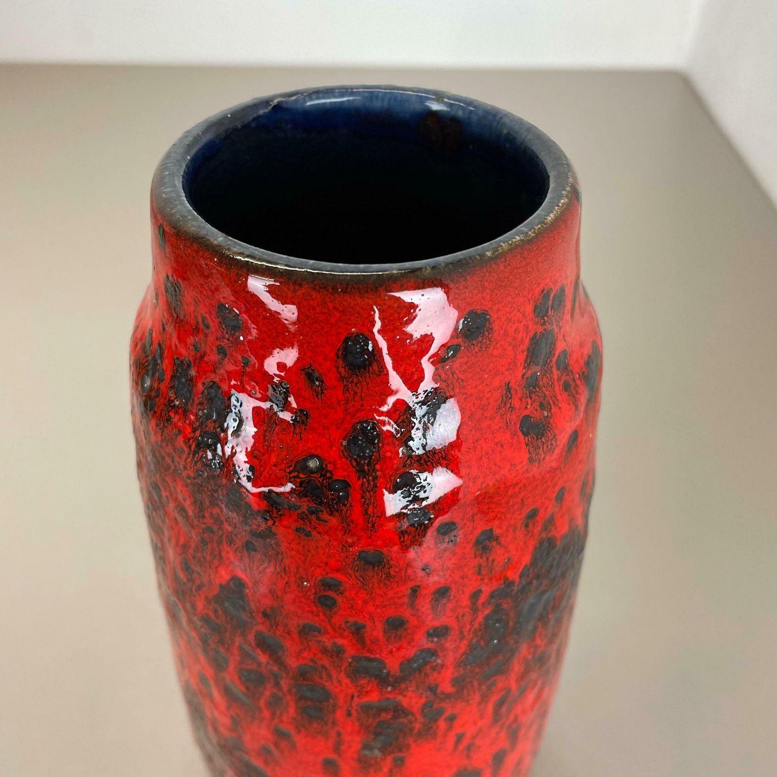 photo furniture Rare Super Color Crusty Fat Lava Multi Color Vase Scheurich, Germany Wgp, 1970s