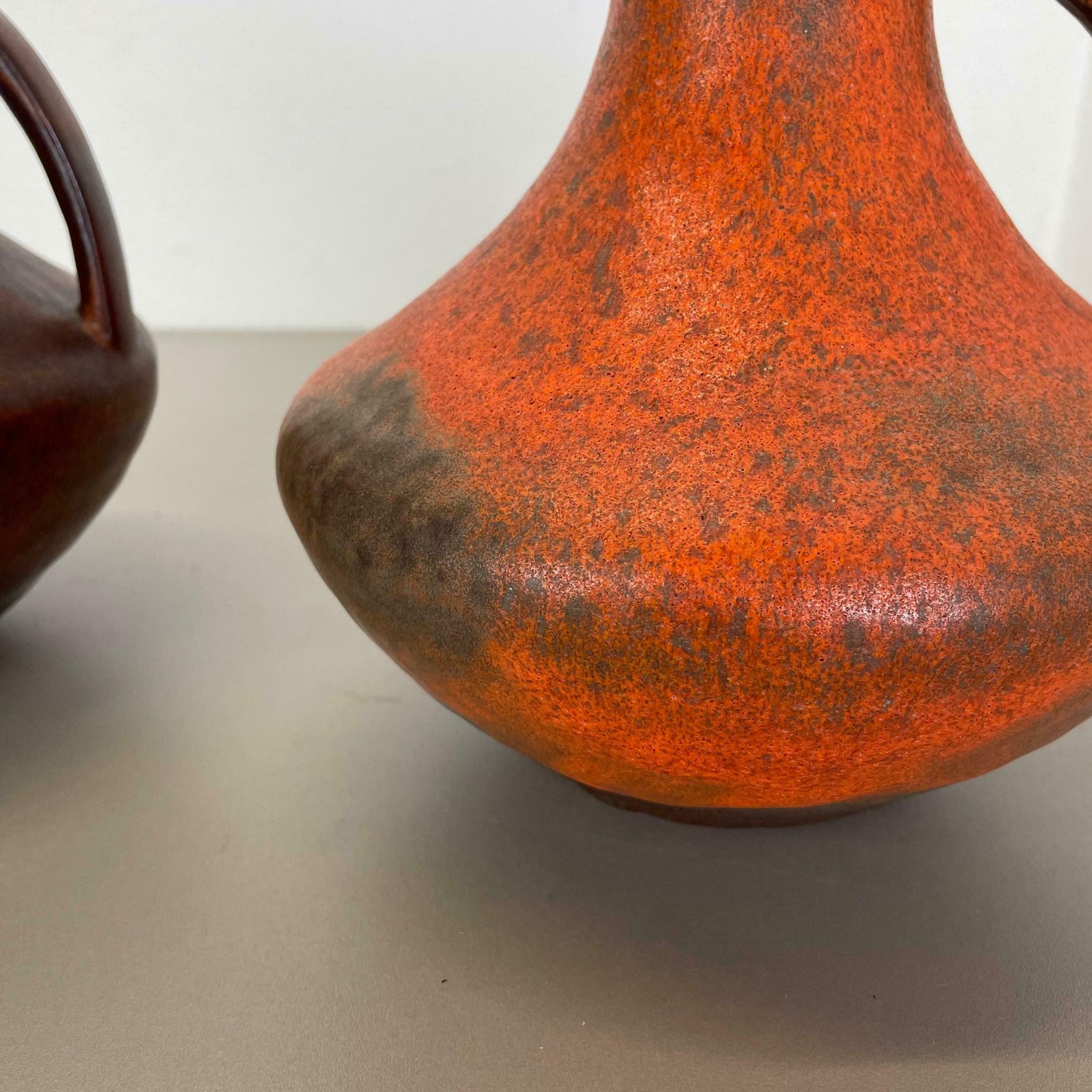 Home Decor Set Of 2 Fat Lava Pottery Vases Heinz Siery Carstens Tönnieshof, Germany, 1970s photo