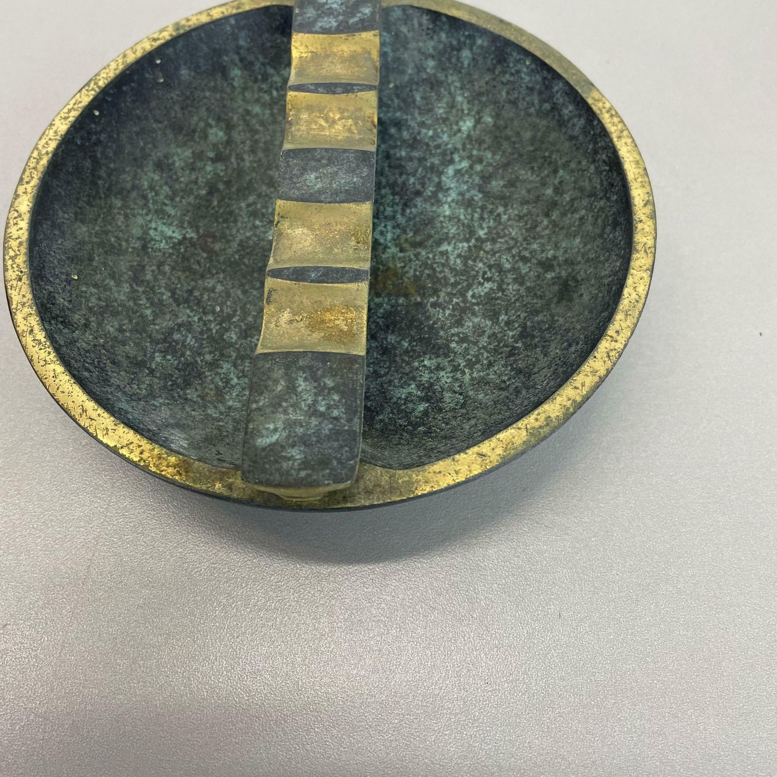 Vintage Austrian Tripod Brass Ashtray Hagenauer Era, Austria, 1950s photo vinterior