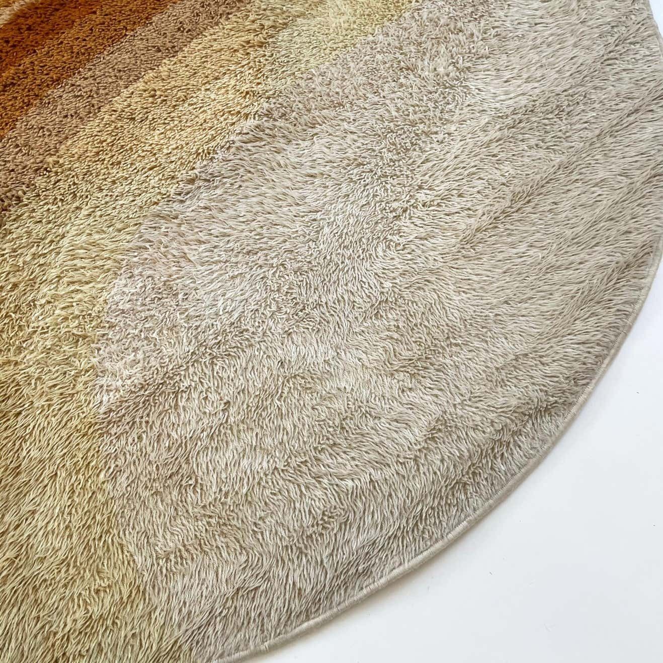 Extra Large 1970s Modernist Multi Color High Pile Rya Rug By Desso, Netherlands photo vintage