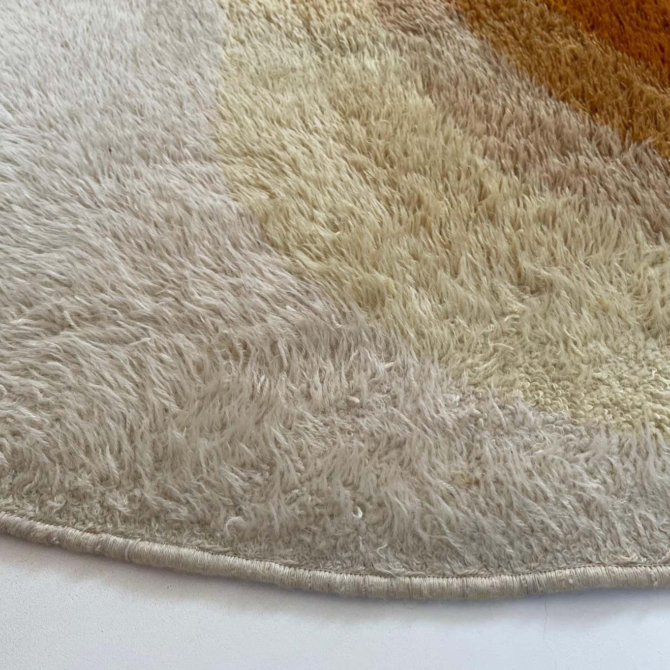 Textiles Extra Large 1970s Modernist Multi Color High Pile Rya Rug By Desso, Netherlands photo