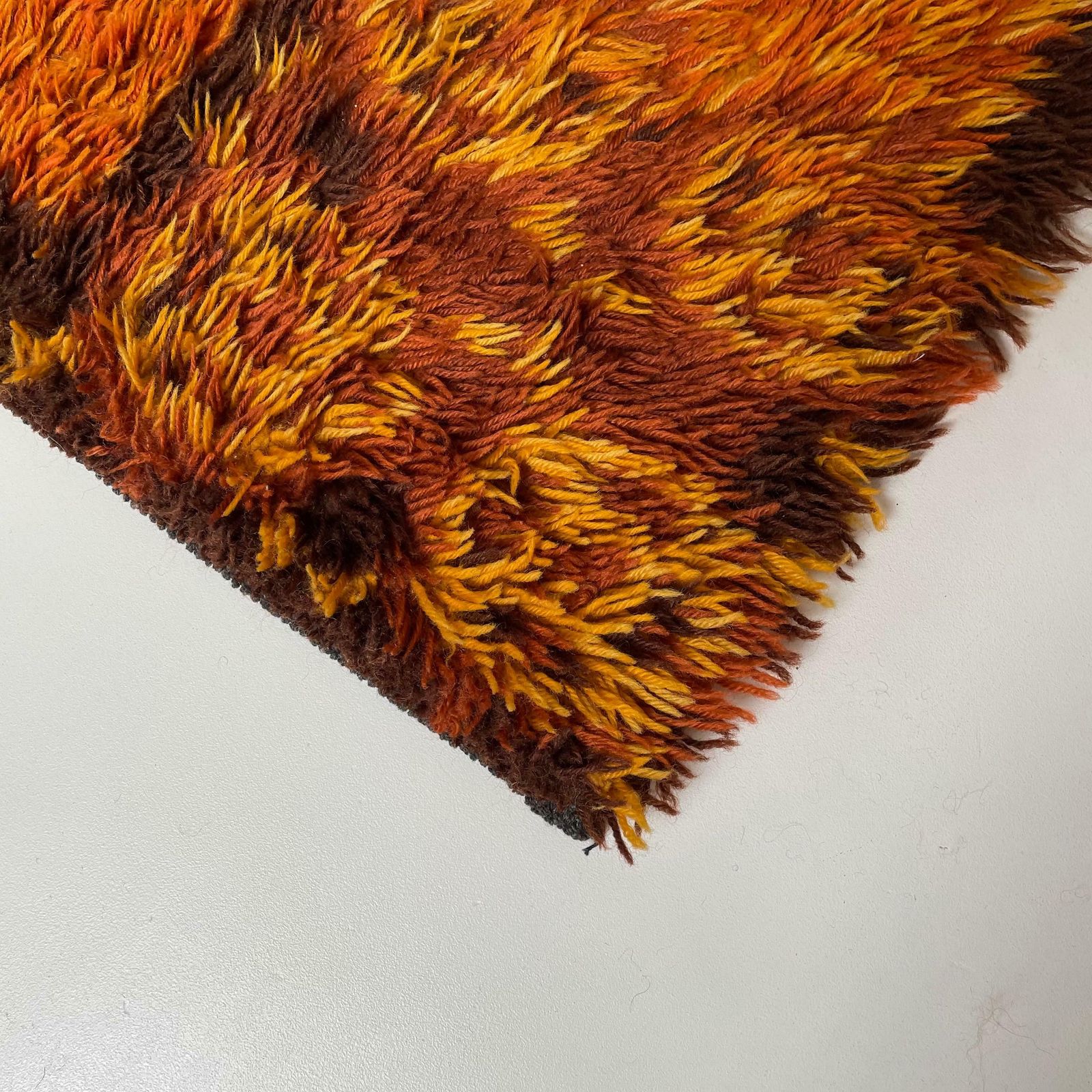 1092.0 Original Scandinavian Square Pattern Rya Rug By Ege Taepper, 1960s, Denmark photo