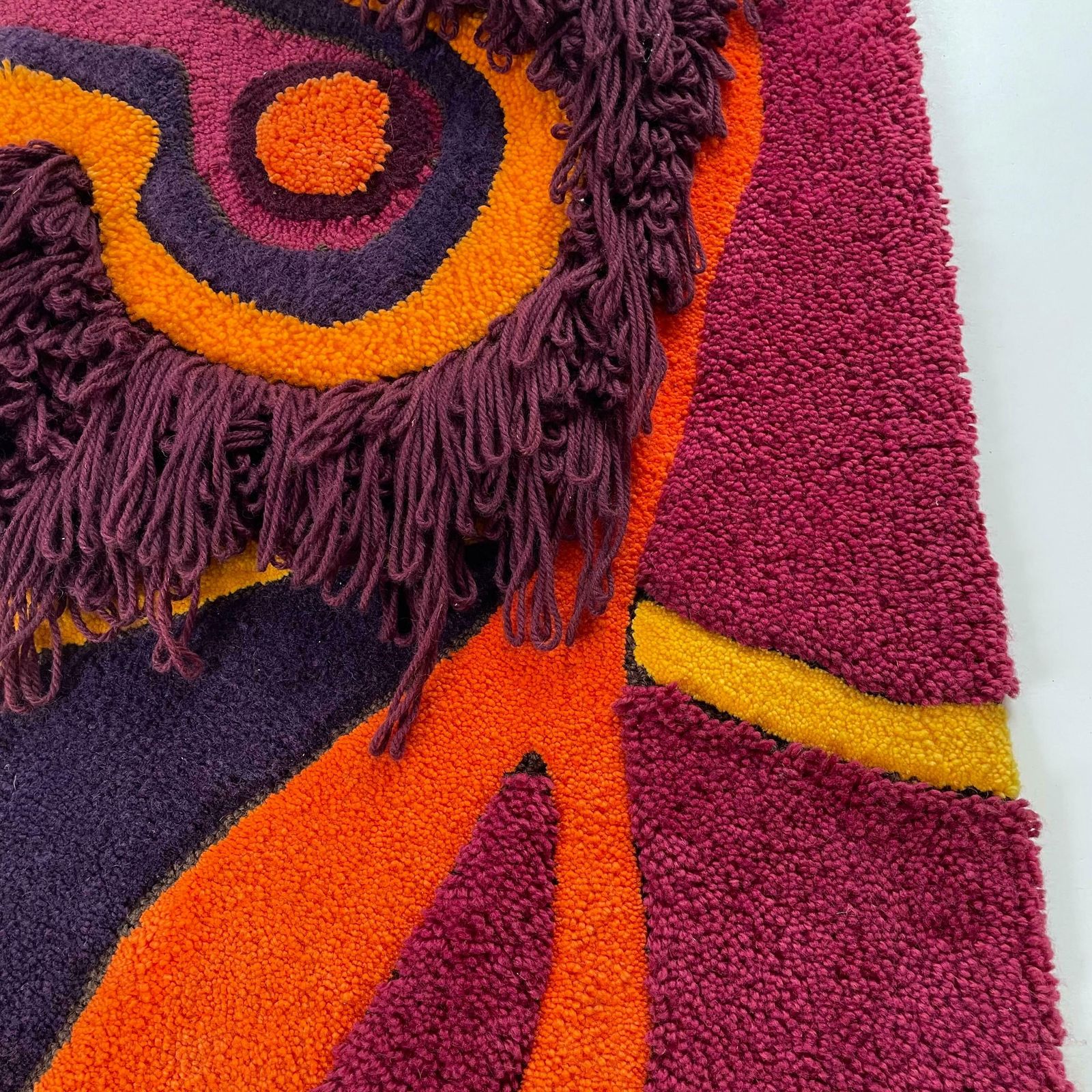 Modernist German Wall Rug By Ewald Kröner For Schloss Hackhausen, Germany, 1970s photo vintage
