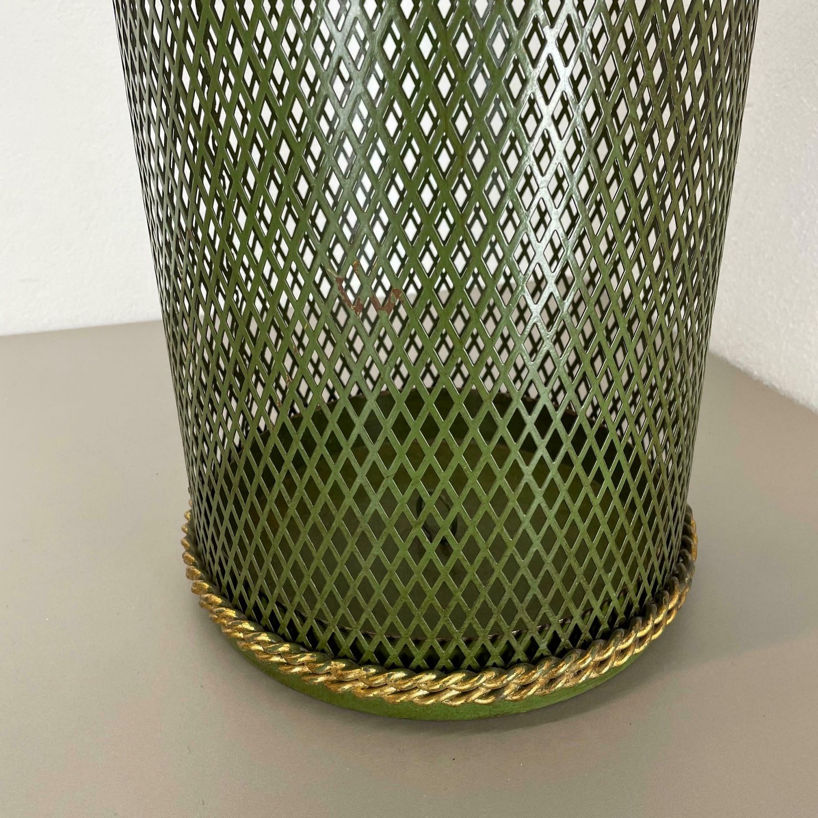 photo vinterior Hollywood Regency Gilded Metal Umbrella Stand By Li Puma, Firenze, Italy, 1950s