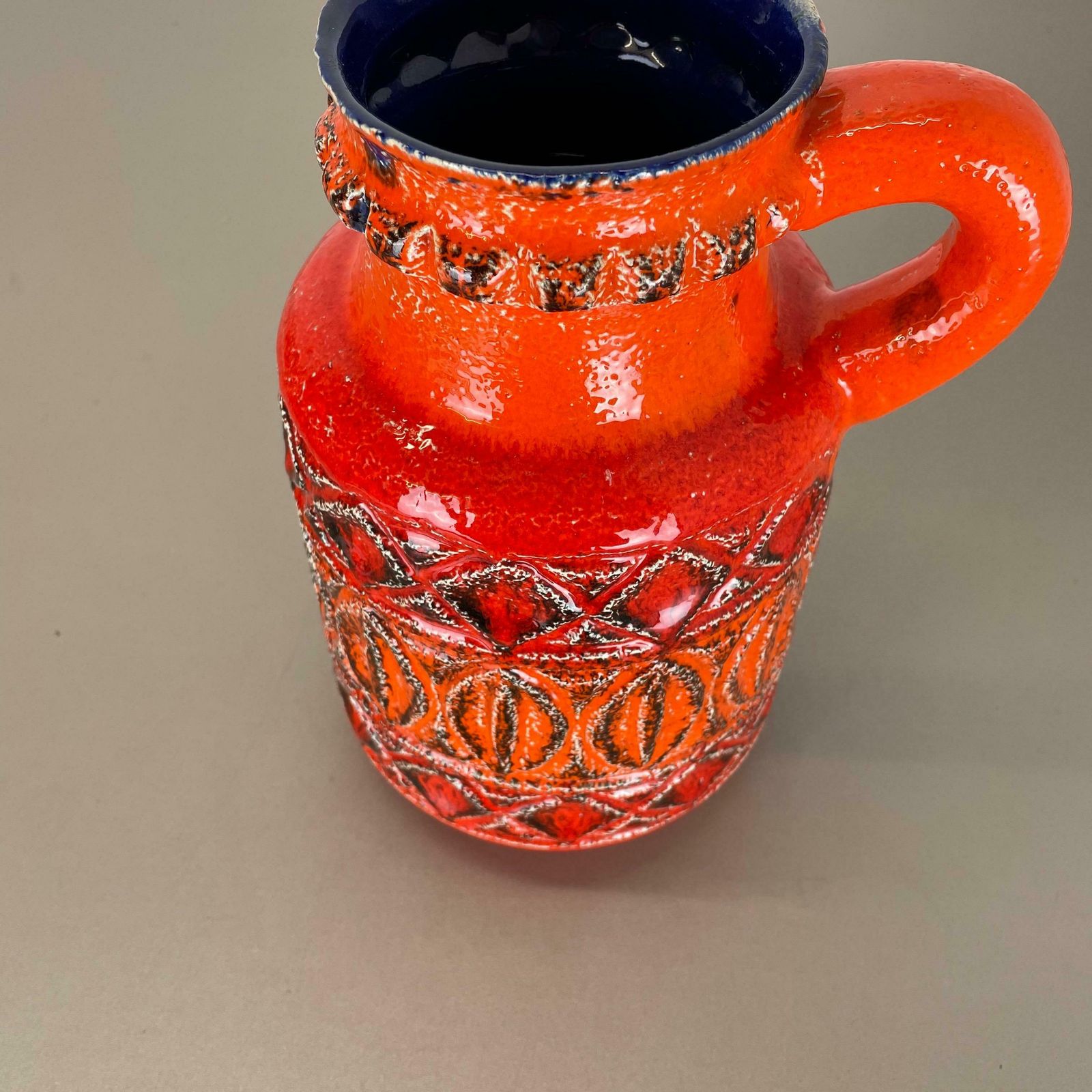 photo vinterior Super Colorful Fat Lava Pottery Vase By Bay Ceramics, Germany, 1970s