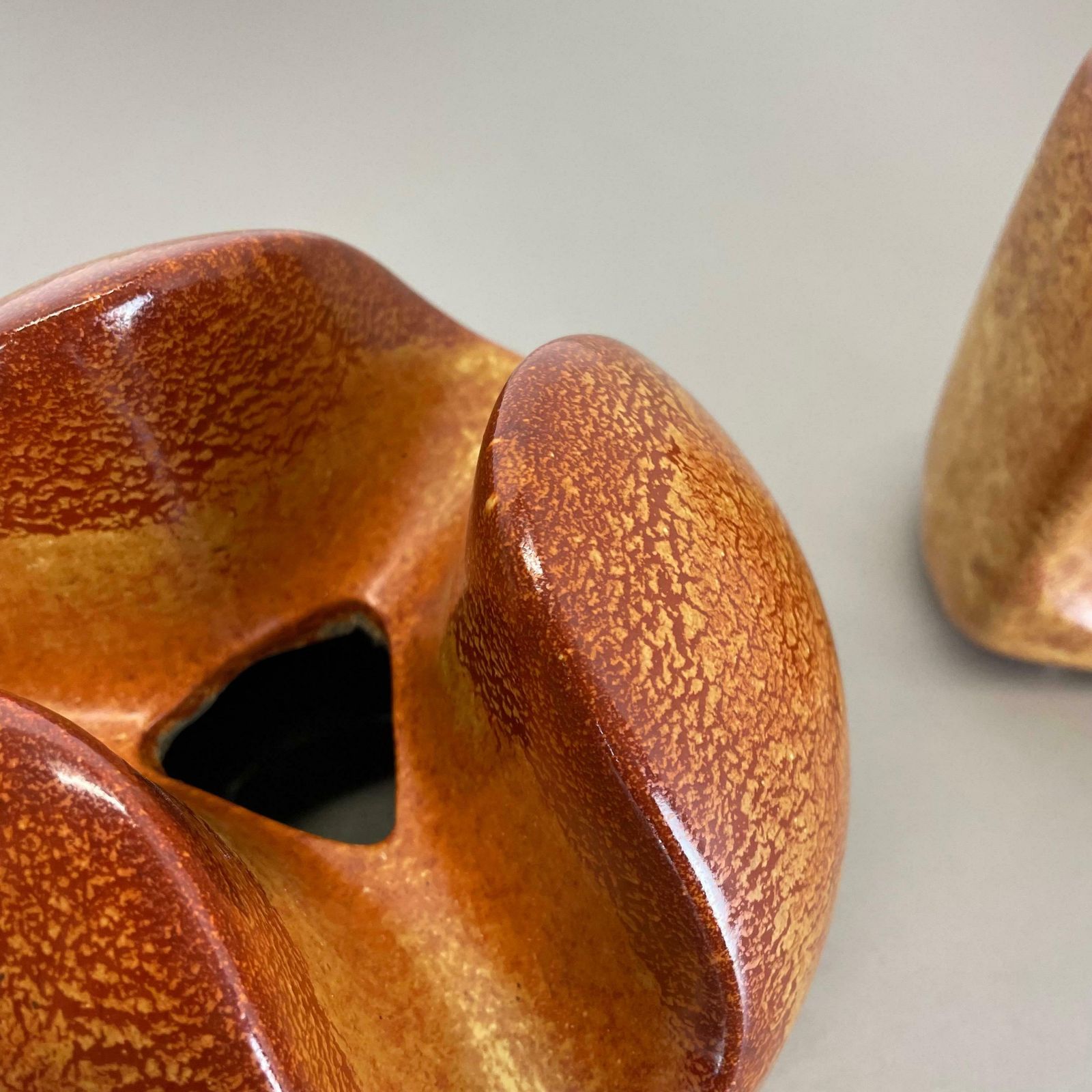 Set Of 2 Ceramic Studio Pottery Vases By Bertoncello Ceramics Italy 1970s photo buy