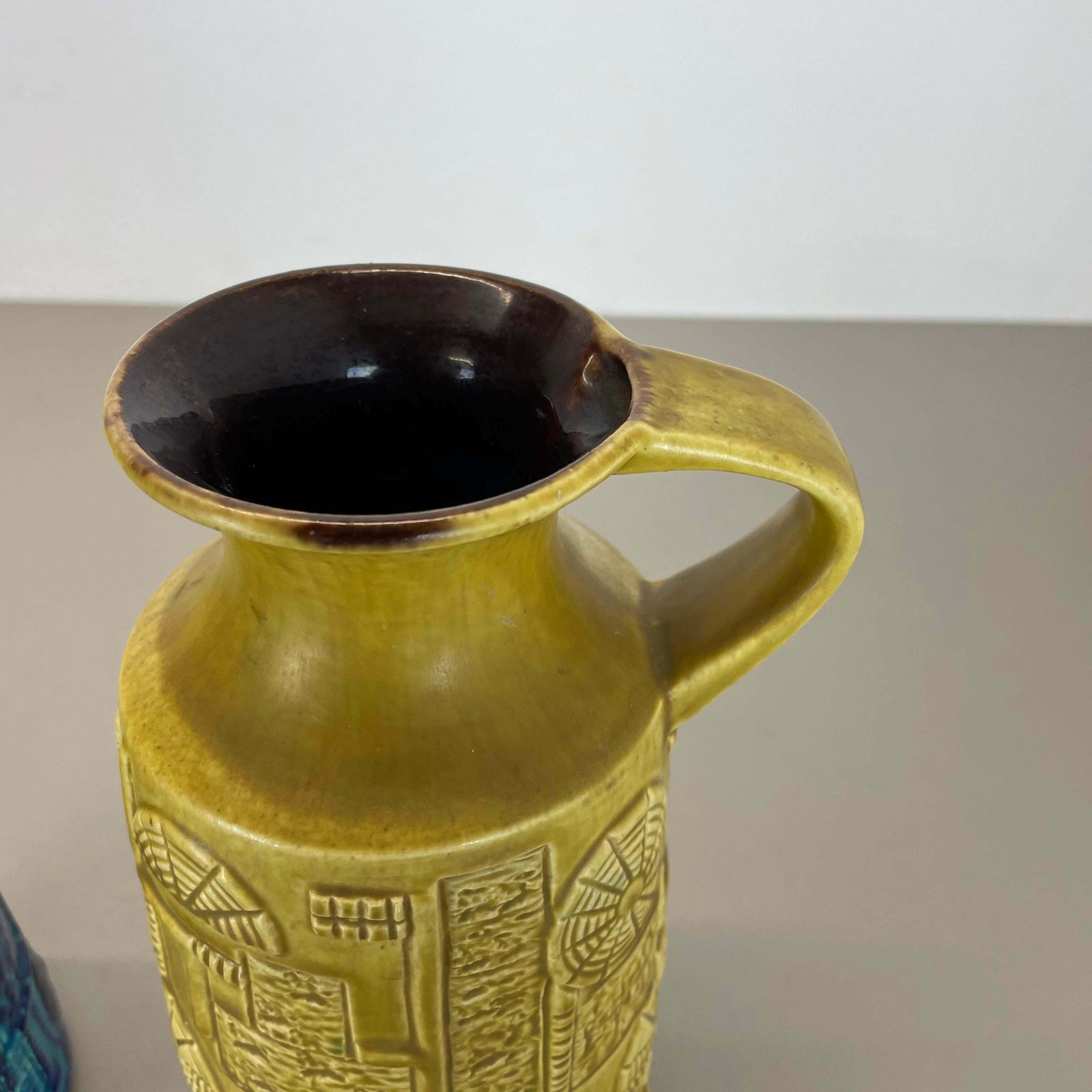 photo vintage Set Of 2 Multi Colour Fat Lava Op Art Pottery Vase By Bay Ceramics Germany 1970s