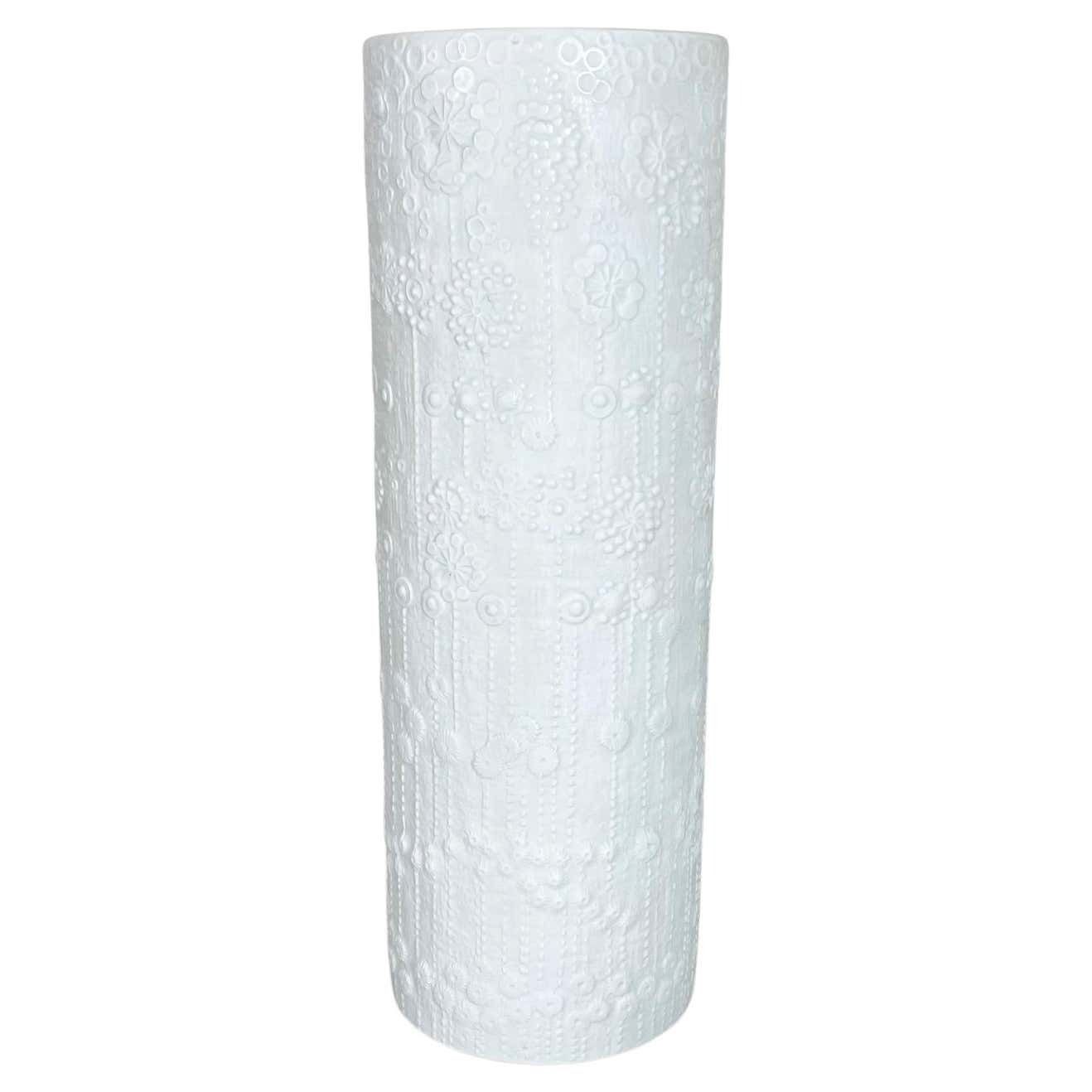 Large Op Art Vase Porcelain Vase By Martin Freyer For Rosenthal, Germany