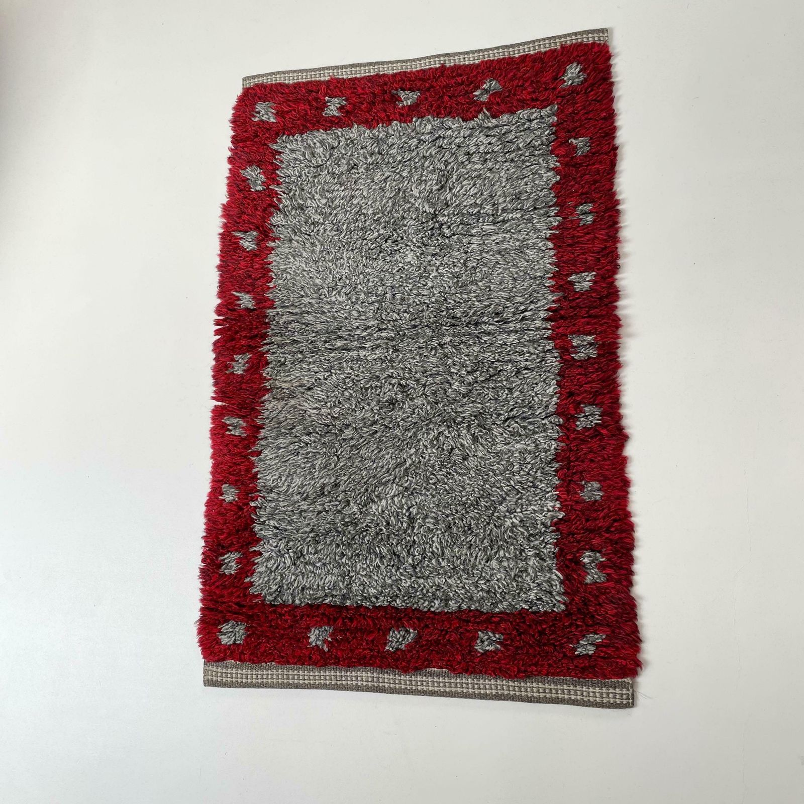 Abstract Scandinavian High Pile Abstract Rya Rug Carpet Sweden 1960s photo Textiles