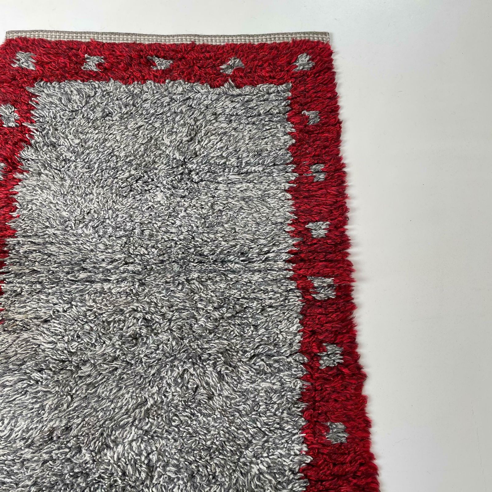 photo for sale Abstract Scandinavian High Pile Abstract Rya Rug Carpet Sweden 1960s